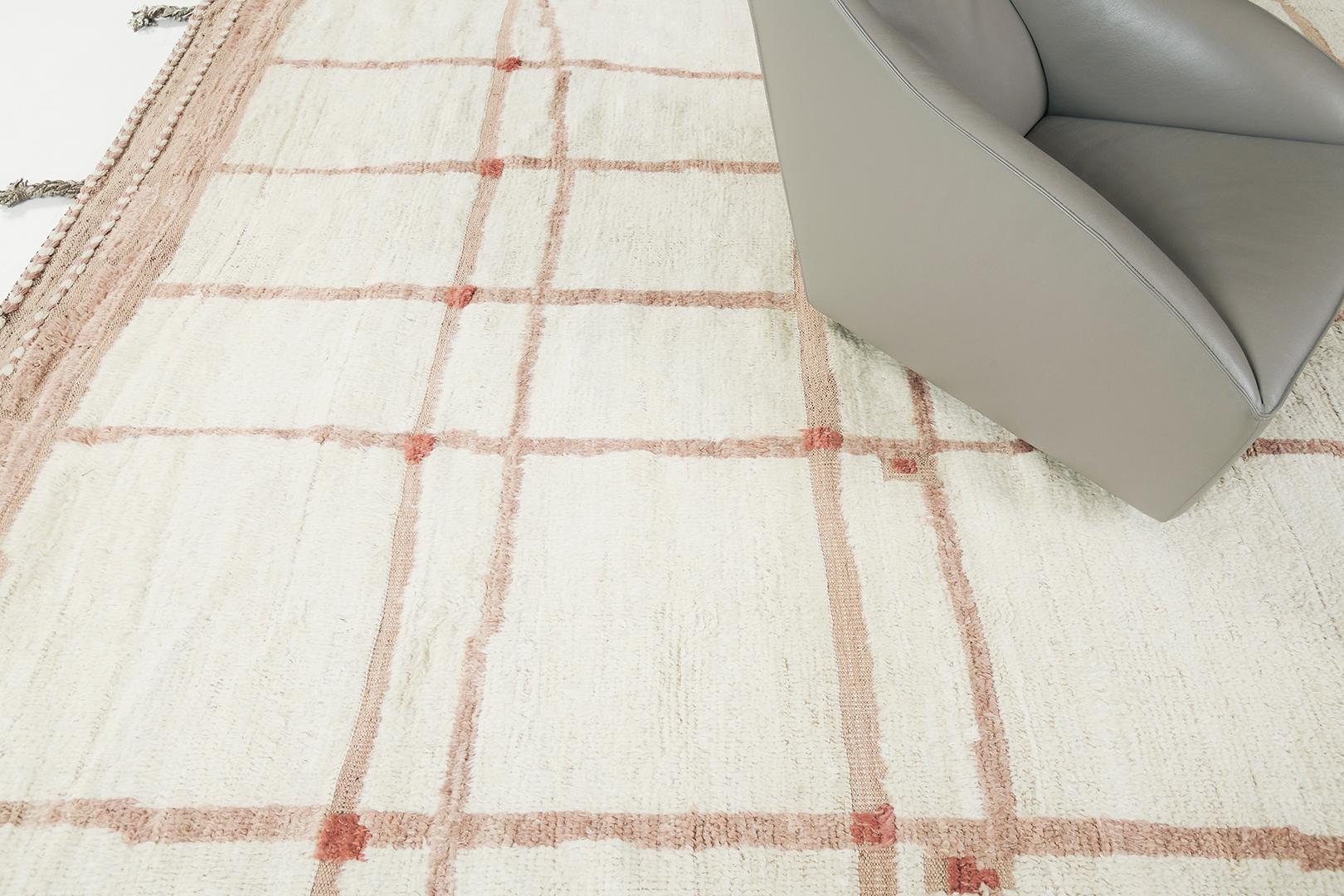 Dassin' est un tissage de poils aux détails impressionnants qui s'intègre parfaitement aux maisons modernes et contemporaines. La texture luxueuse du design neutre ivoire et nude blush crée une ambiance fascinante et relaxante. La collection Atlas