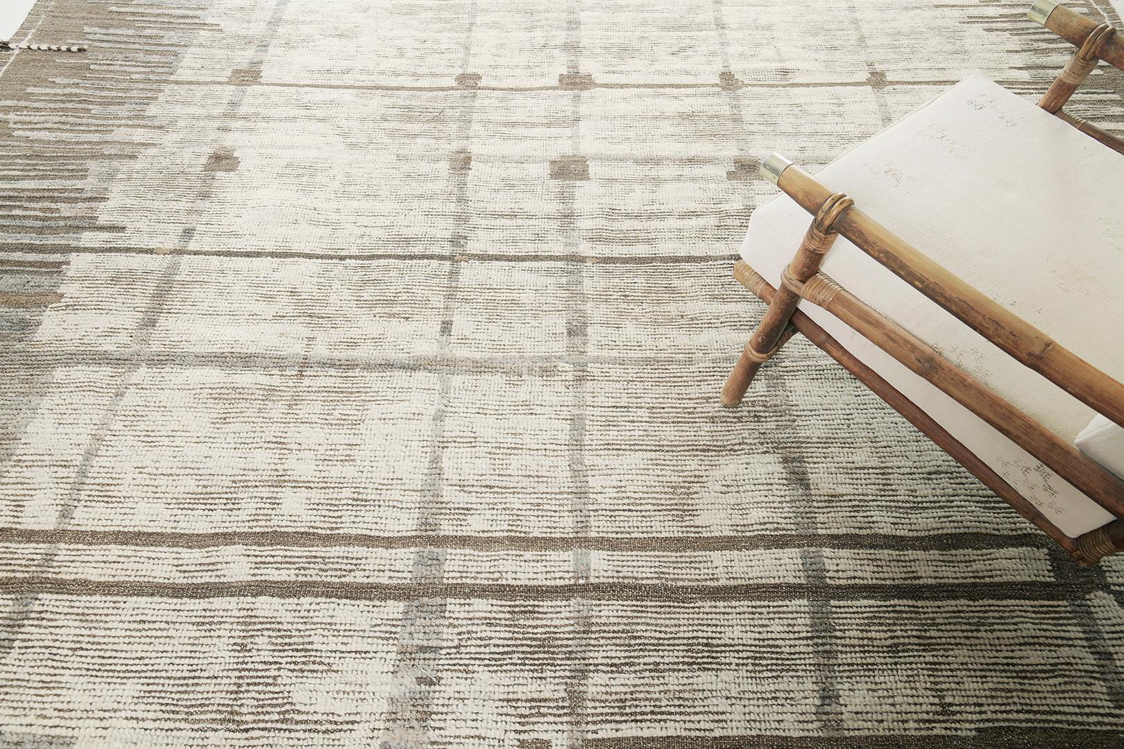 Dassin est un tissage de poils impressionnant et détaillé qui s'intègre parfaitement aux maisons modernes et contemporaines. La texture luxueuse de la conception neutre de l'ivoire et du café donne une ambiance fascinante et relaxante. La collection