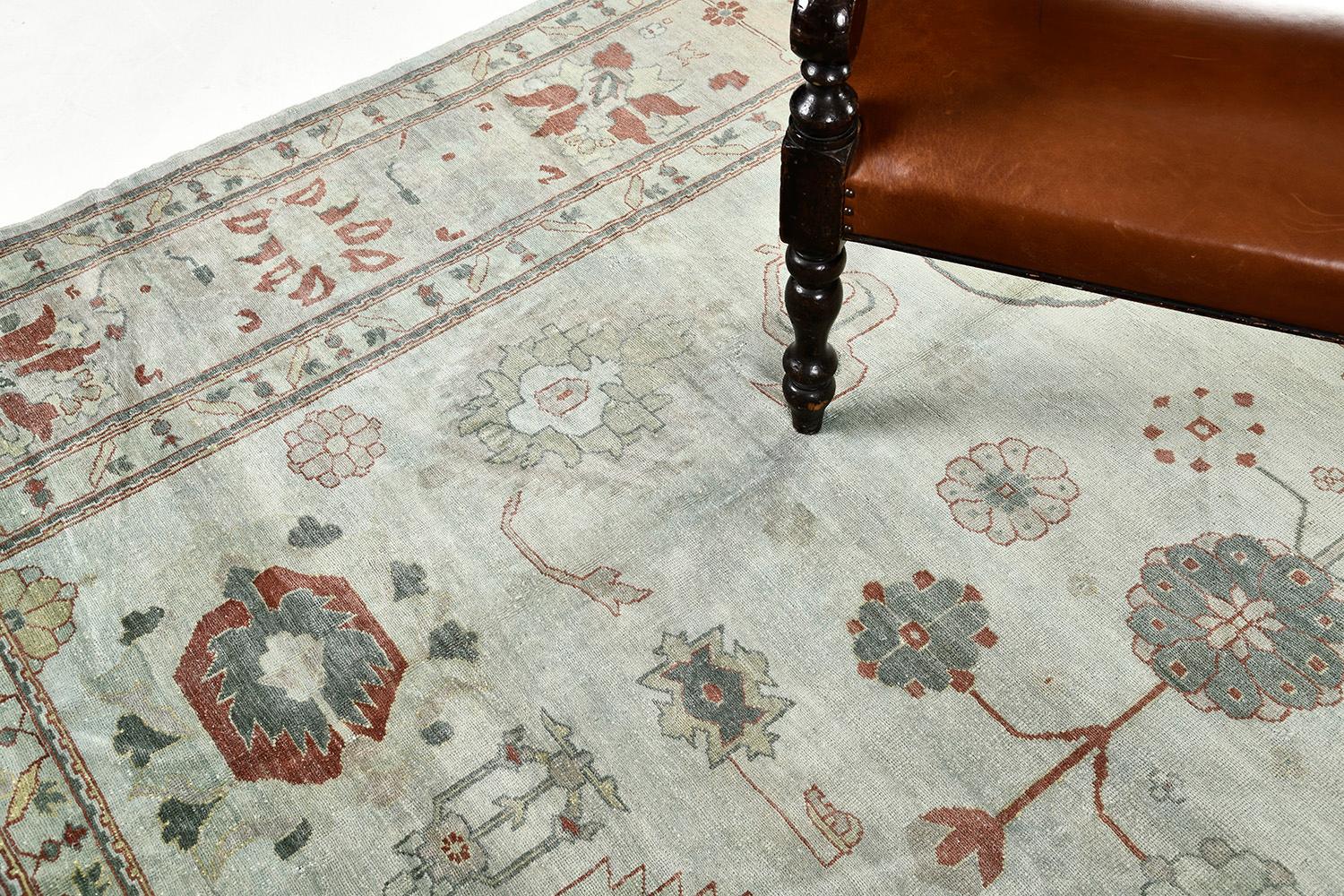 Mehraban Egyptian Overdyed Sultanabad Revival Rug In Excellent Condition In WEST HOLLYWOOD, CA