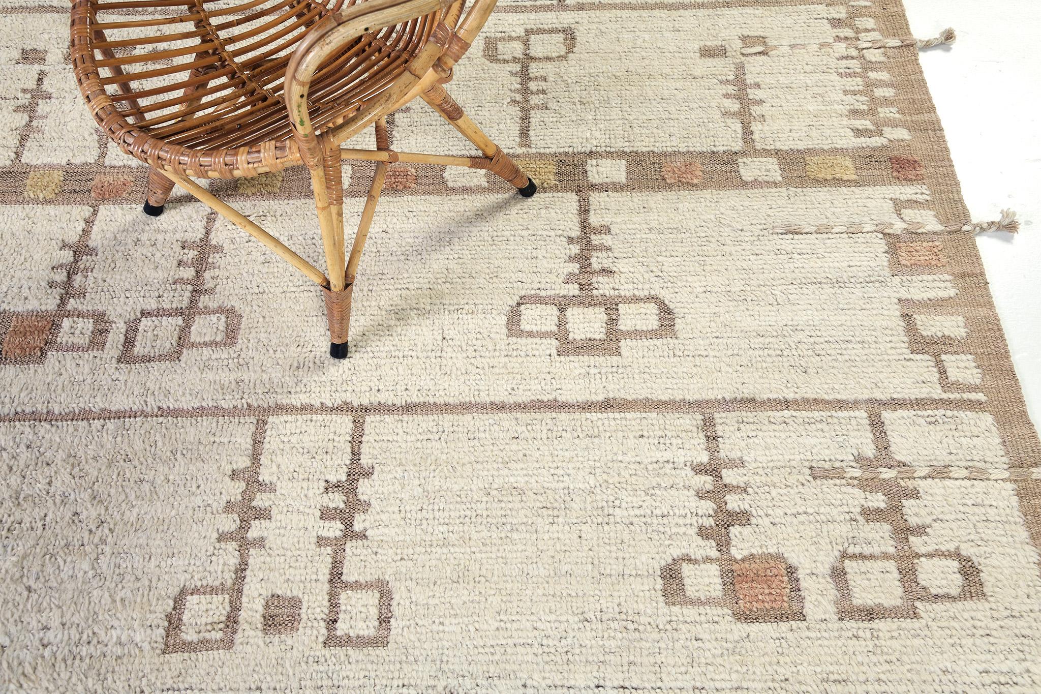 Mehraban Falt, Kust Collection Rug In New Condition For Sale In WEST HOLLYWOOD, CA