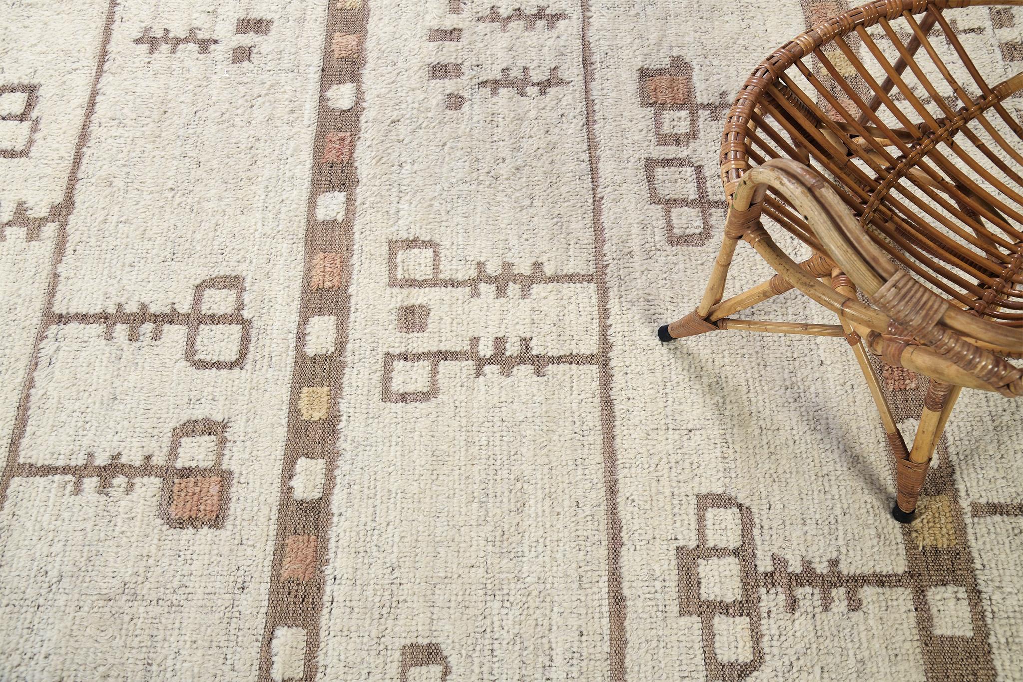 Contemporary Mehraban Falt, Kust Collection Rug For Sale