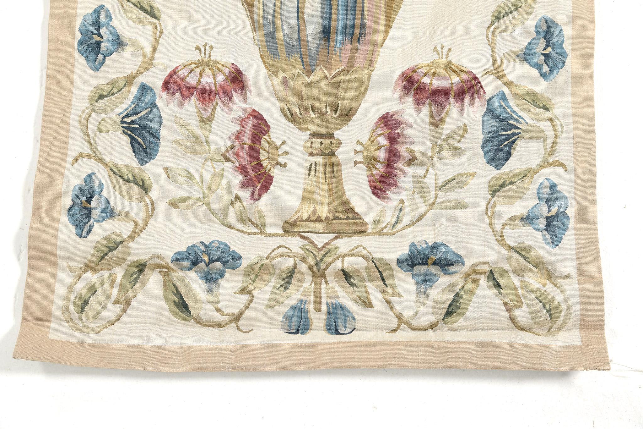 Hand-Knotted Mehraban Fine French Tapestry For Sale