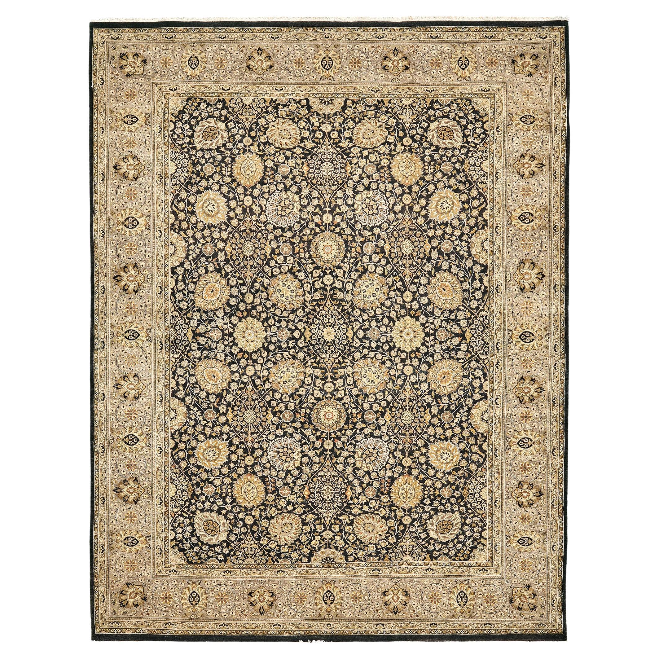 Mehraban Teppich im Allover-Design aus Tabriz mit natürlichem Farbton