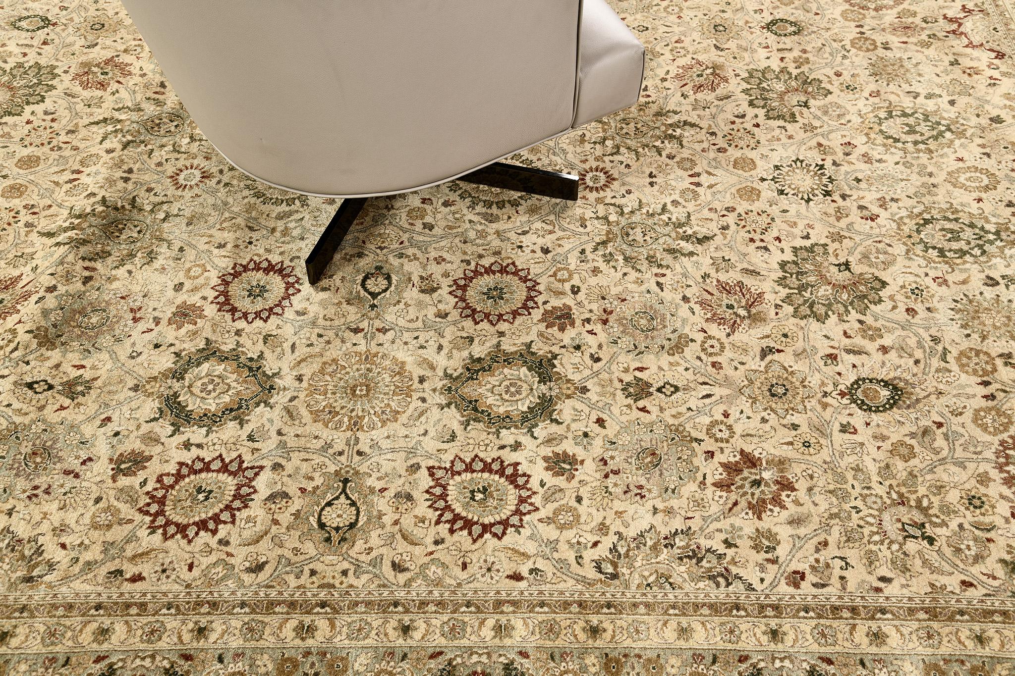 Mehraban Teppich im Tabriz-Revival-Stil mit natürlichen Farbstoffen (Afghanisch) im Angebot