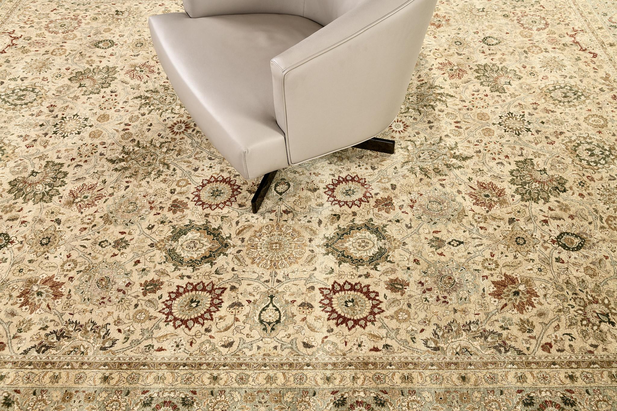 Mehraban Teppich im Tabriz-Revival-Stil mit natürlichen Farbstoffen (21. Jahrhundert und zeitgenössisch) im Angebot