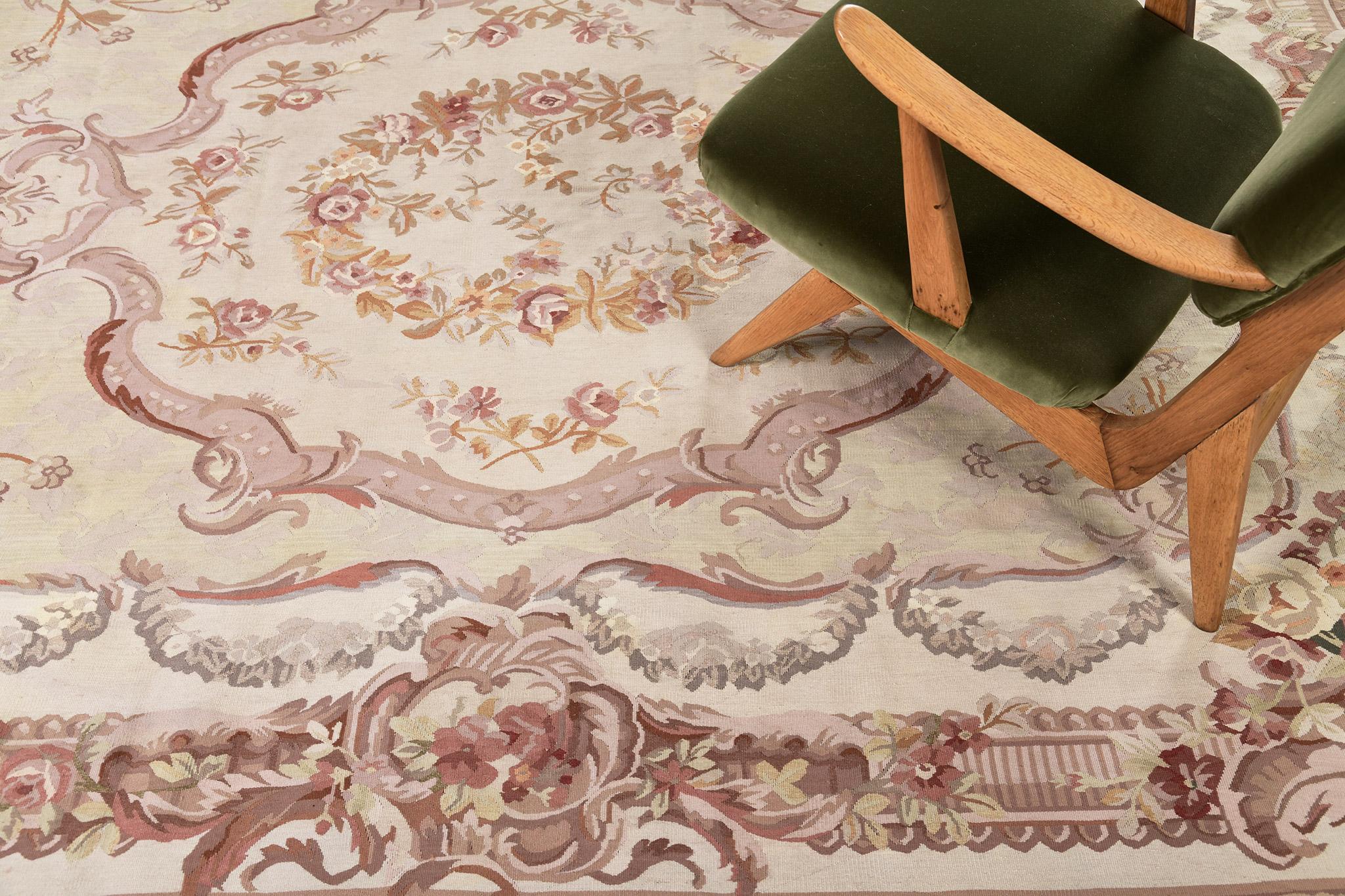 Mehraban Chinese Aubusson Rug For Sale 12