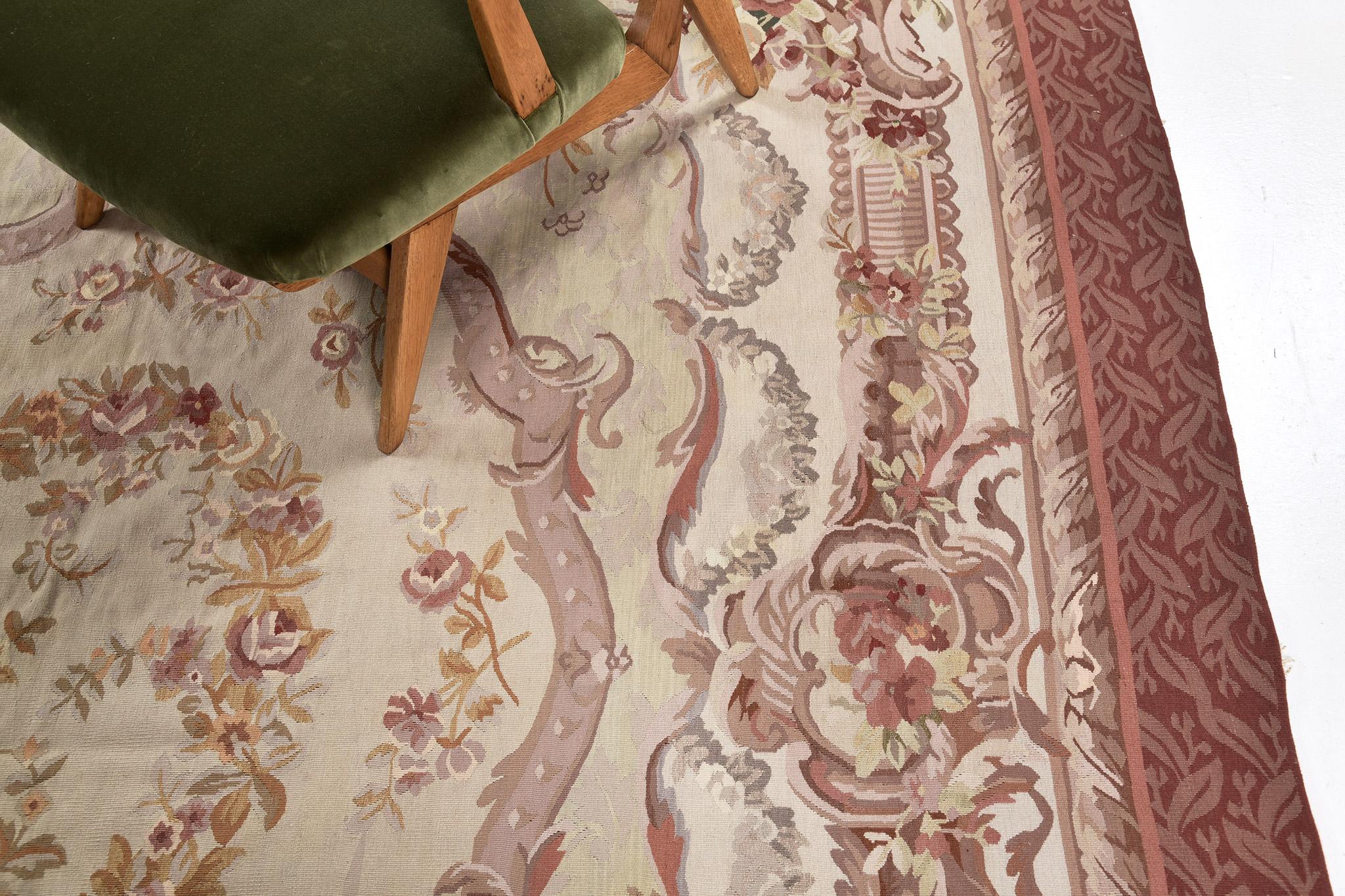 Mehraban Chinese Aubusson Rug For Sale 13