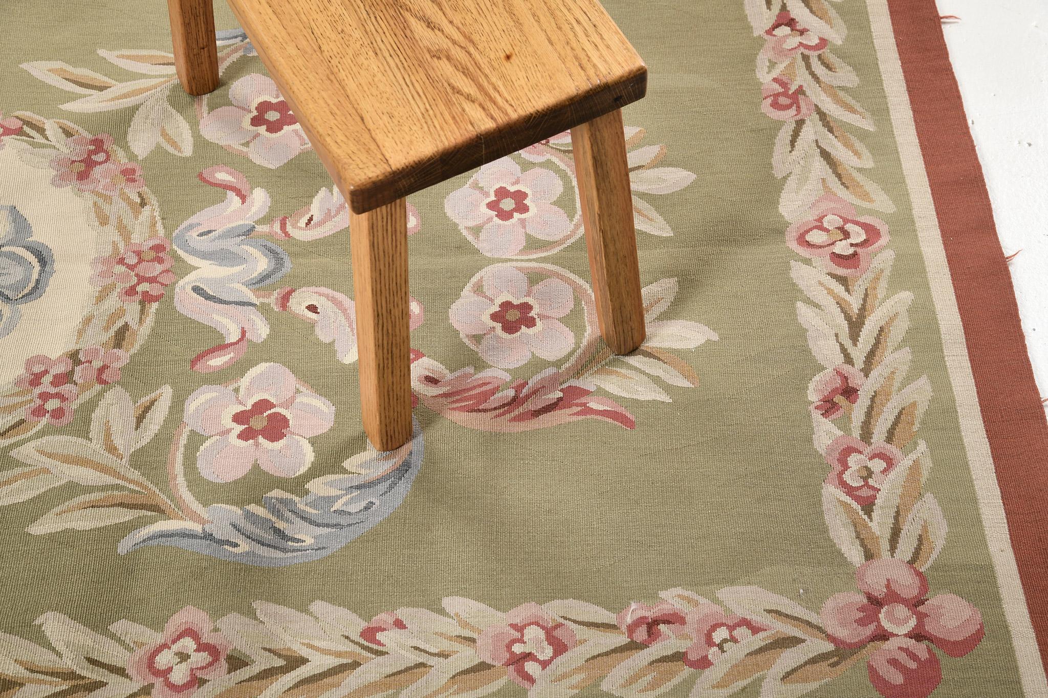 Mehraban Französischer Aubusson-Teppich im Angebot 1