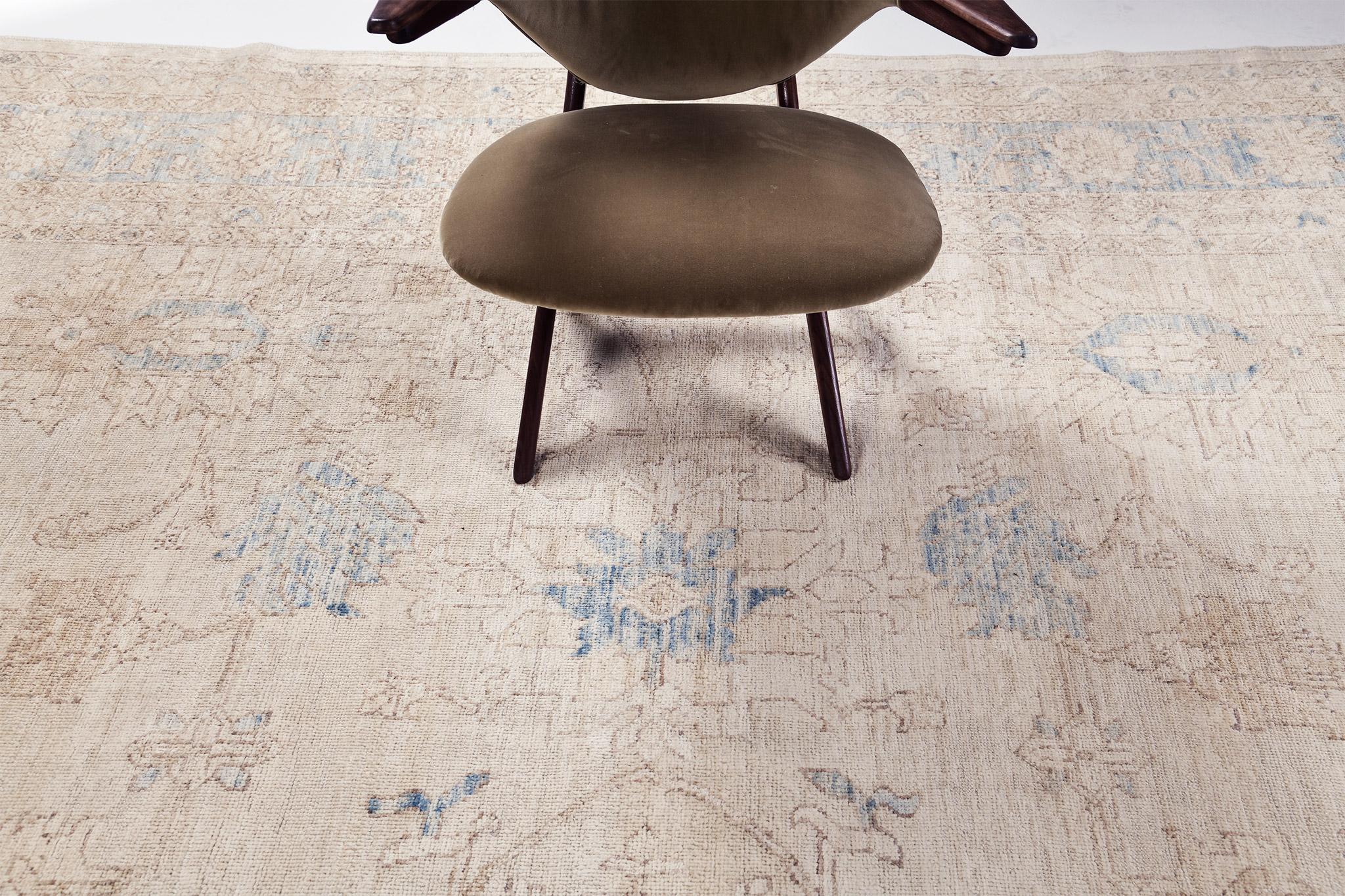 Hand-Knotted Mehraban Gole, Muted Revival Collection For Sale