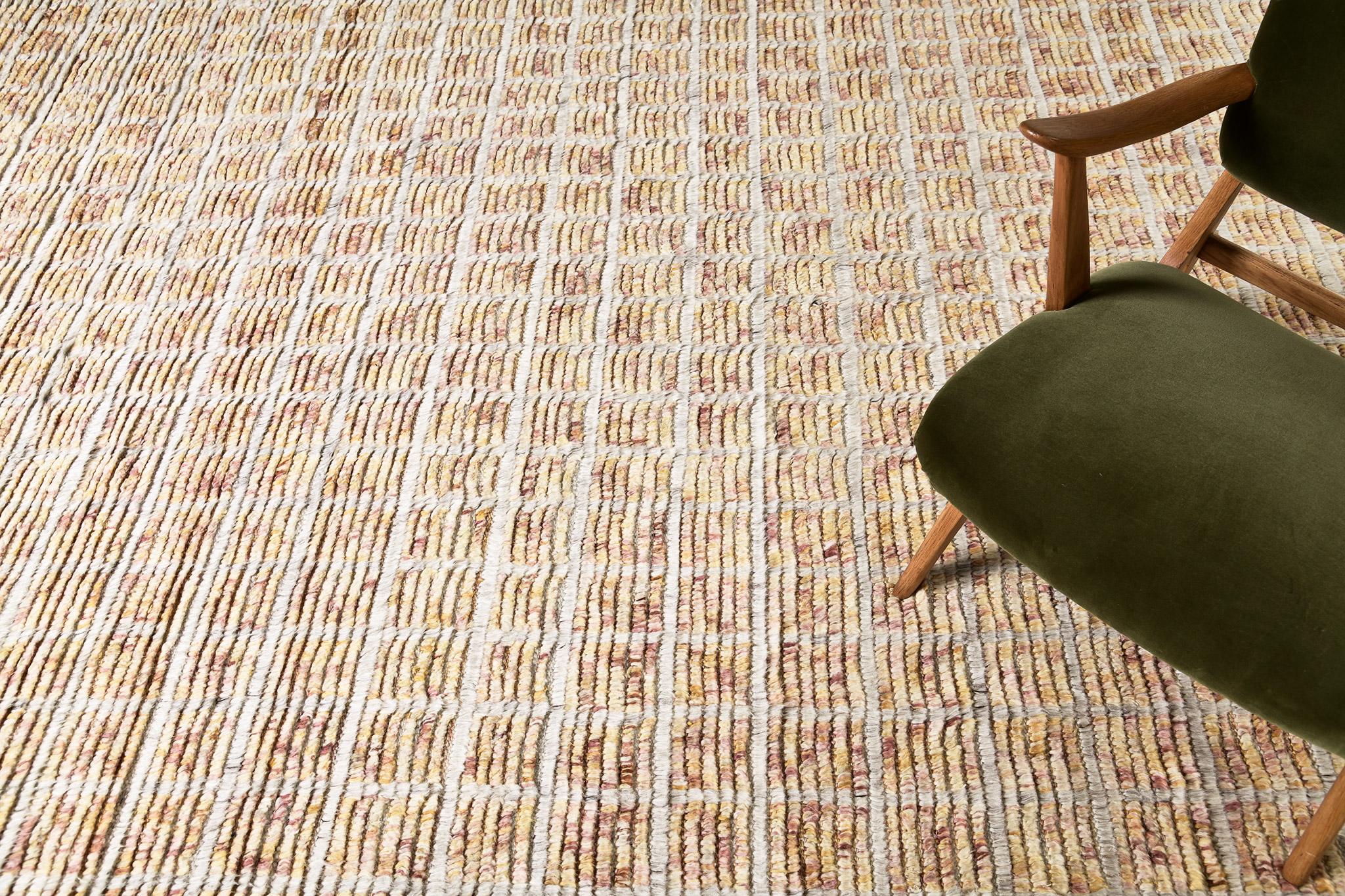 Wool Mehraban Grid, Atlas Collection For Sale