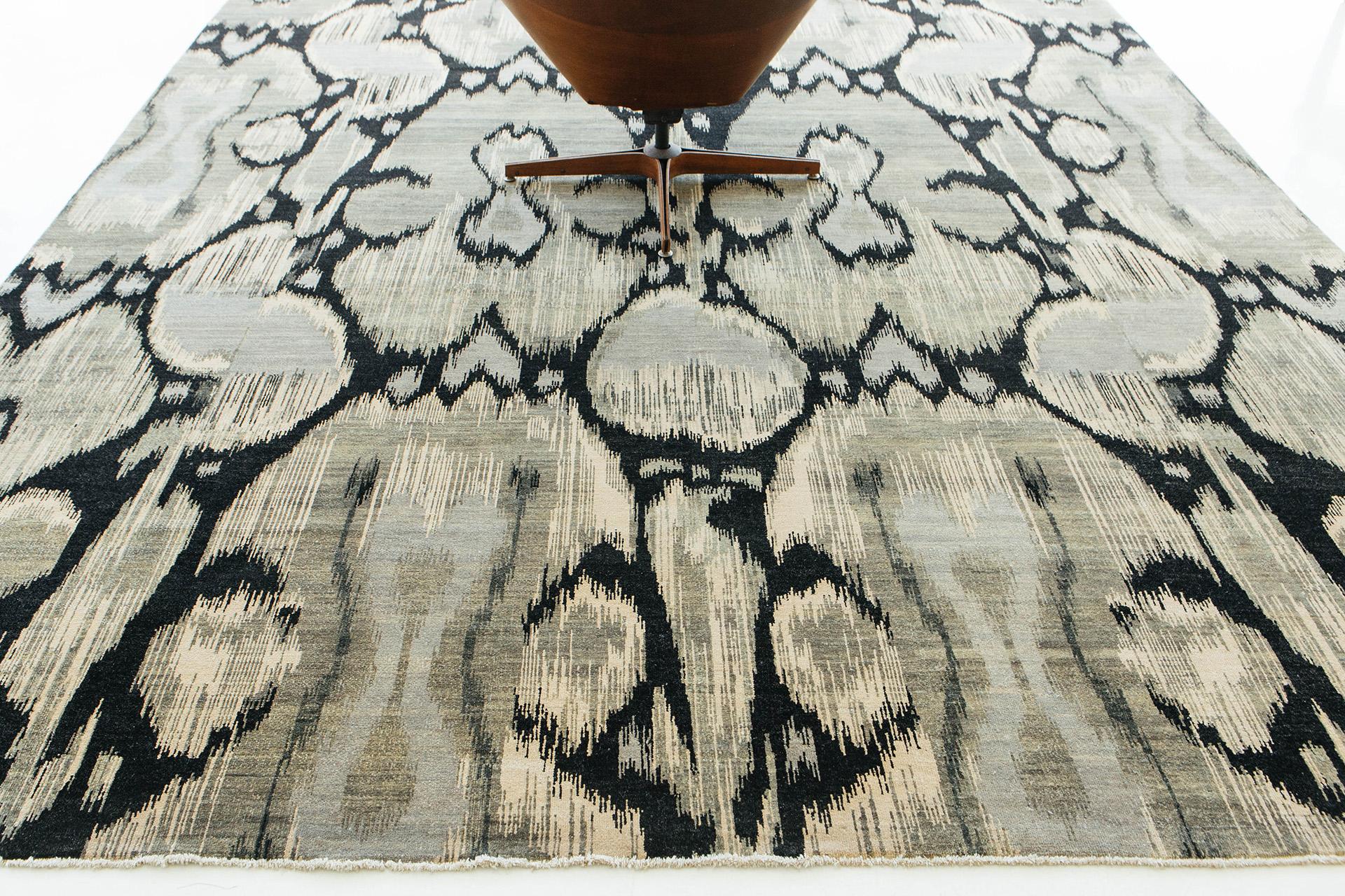 Mehraban Ikat Design Rug Berja In New Condition For Sale In WEST HOLLYWOOD, CA