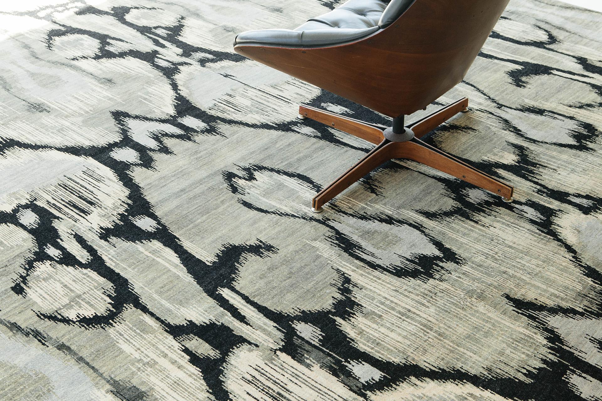 Contemporary Mehraban Ikat Design Rug Berja For Sale