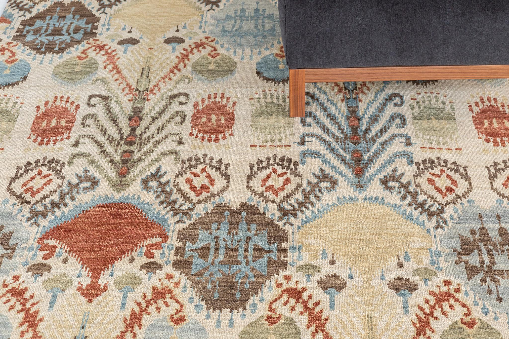 Mehraban Ikat Design - Tapis Ferghana Neuf - En vente à WEST HOLLYWOOD, CA