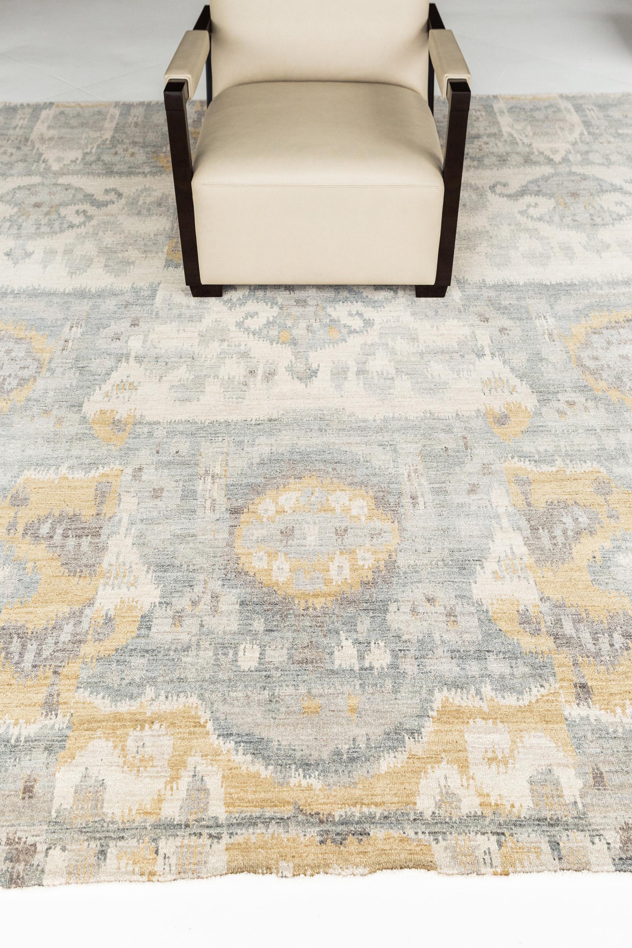 Mehraban Ikat Design-Teppich Pardah (Handgeknüpft) im Angebot