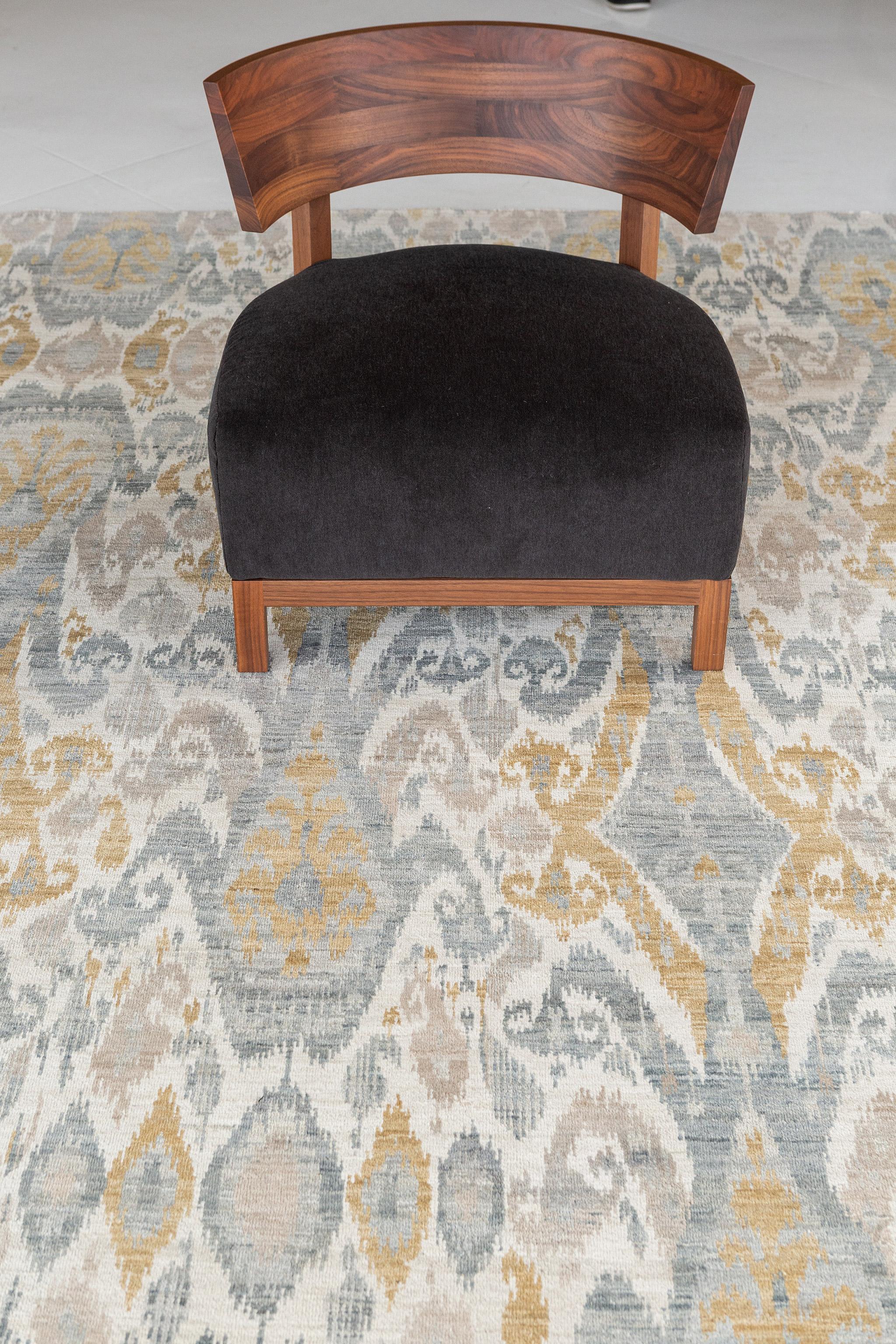 Mehraban Ikat Design-Teppich Tiraz im Angebot 1