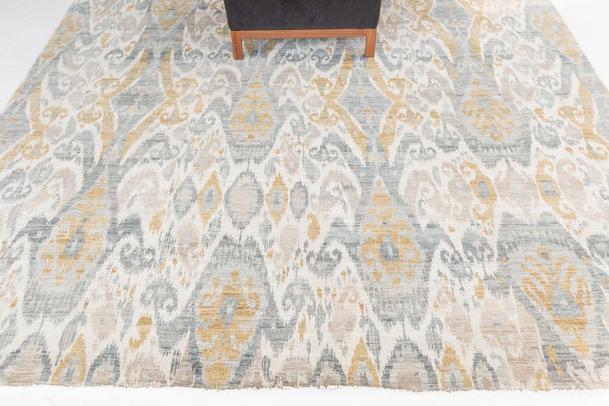 Mehraban Ikat Design-Teppich Tiraz im Angebot 2