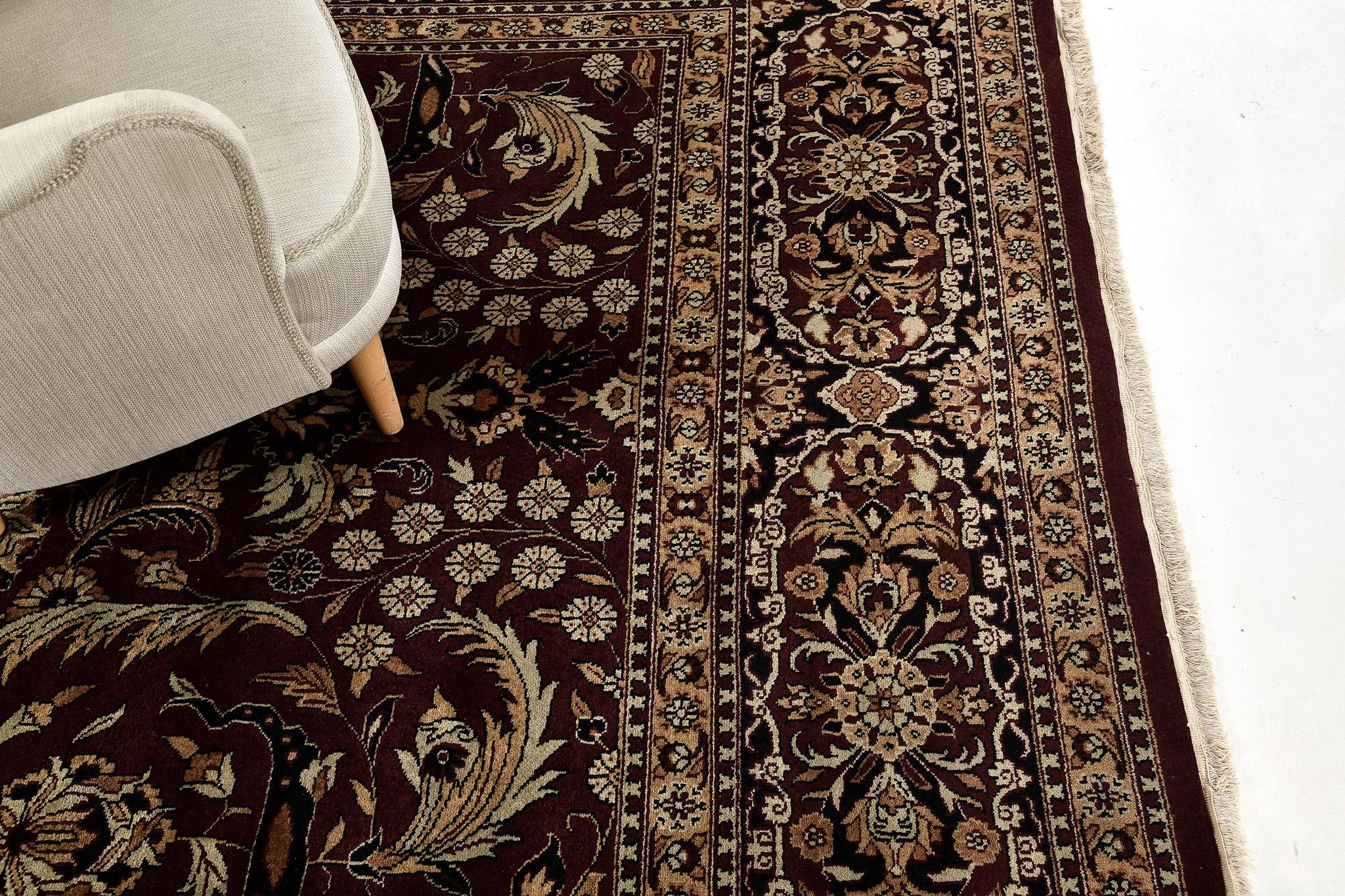A majestic Indo Jaipur Agra Rug features excellent elements that the color schemes stand out among the rest. It creates a delicate balance between the value of motifs and the overall impression of the design. Excellent addition to any room that can