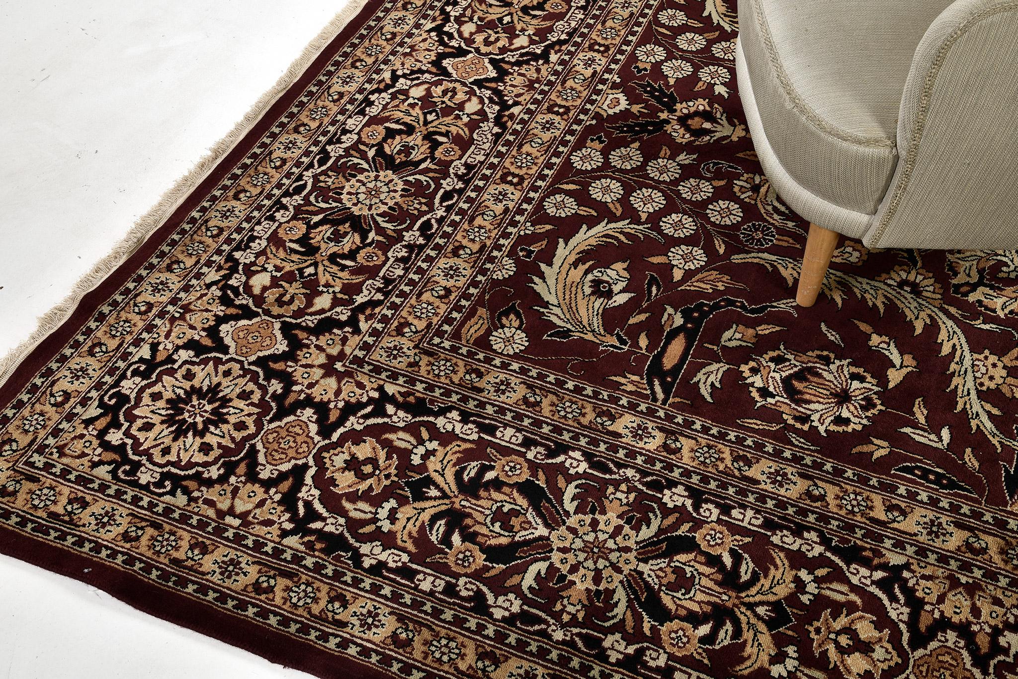 Mehraban Indo Jaipur Agra Rug In New Condition For Sale In WEST HOLLYWOOD, CA
