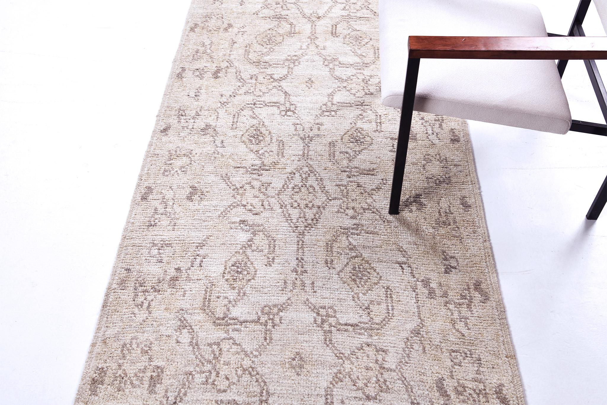 Contemporary Mehraban Khosh Hall Runner, Domicile Collection For Sale