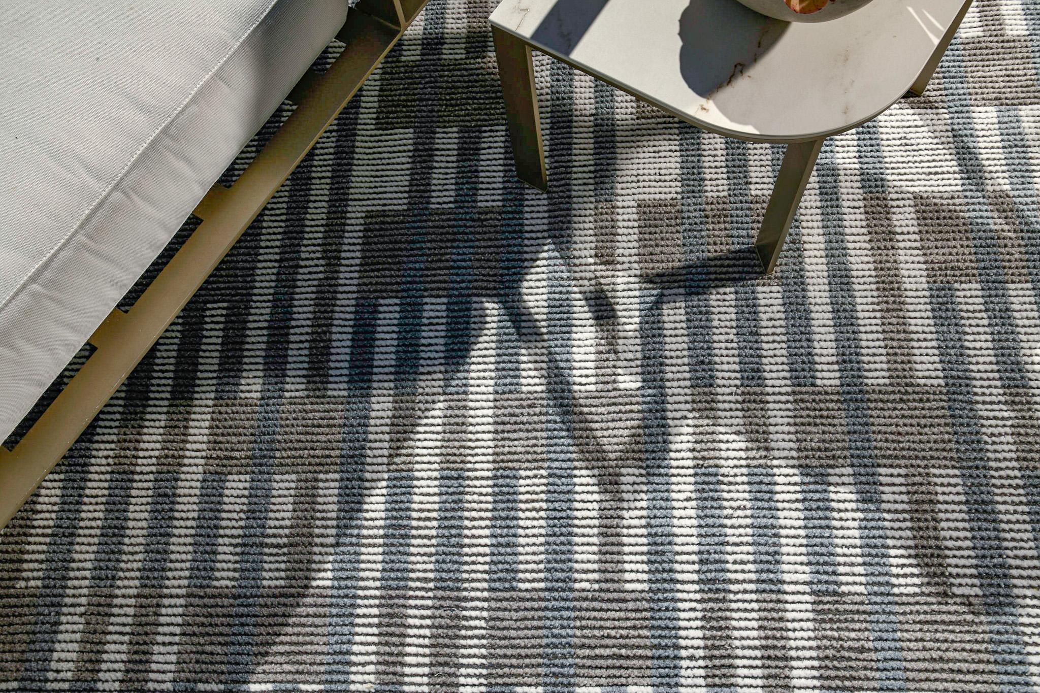 Hand-Knotted Mehraban Loureiro, Nasim Collection Indoor Outdoor Rug For Sale