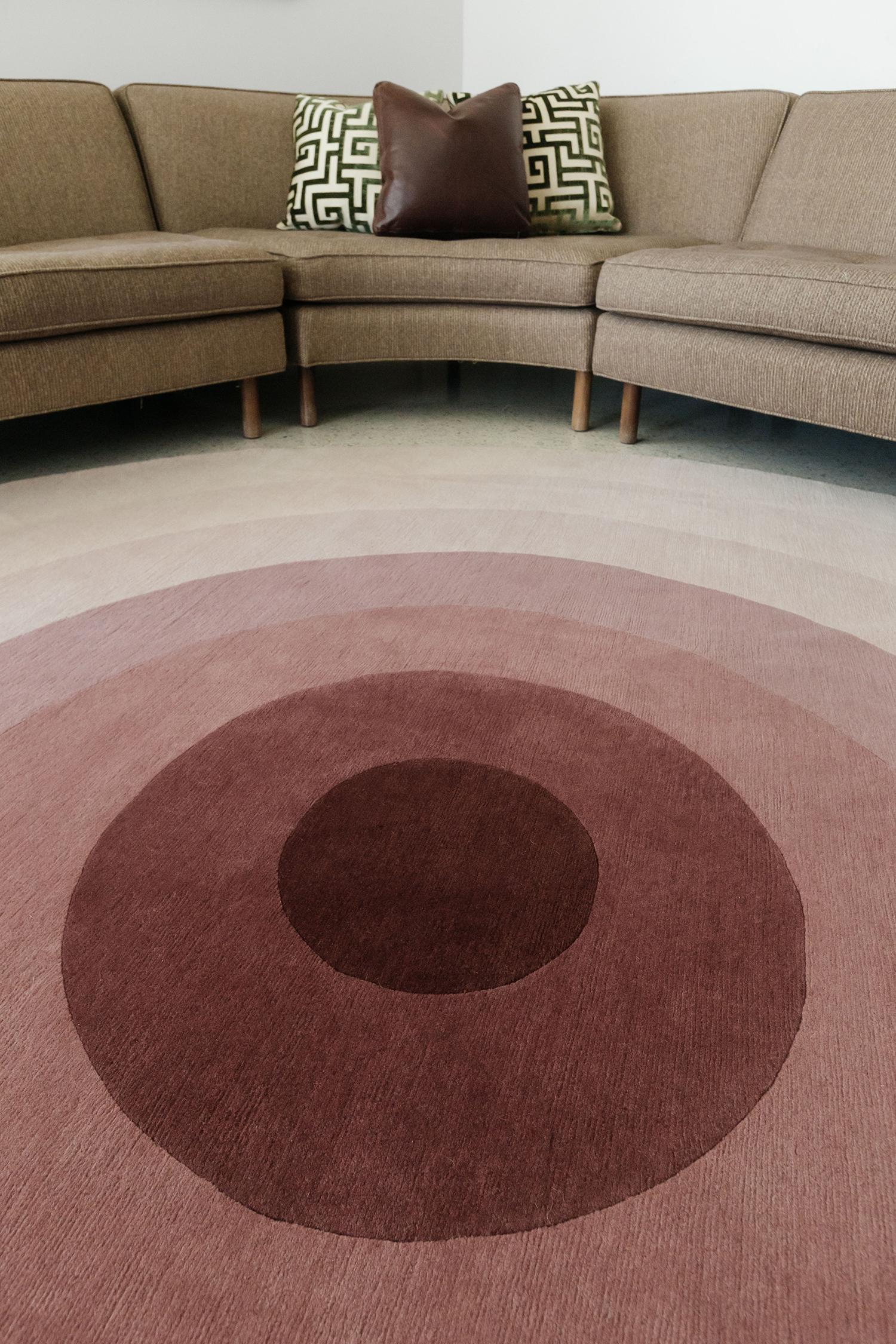 Contemporary Mehraban Luna Round Rug by Michael Berman For Sale