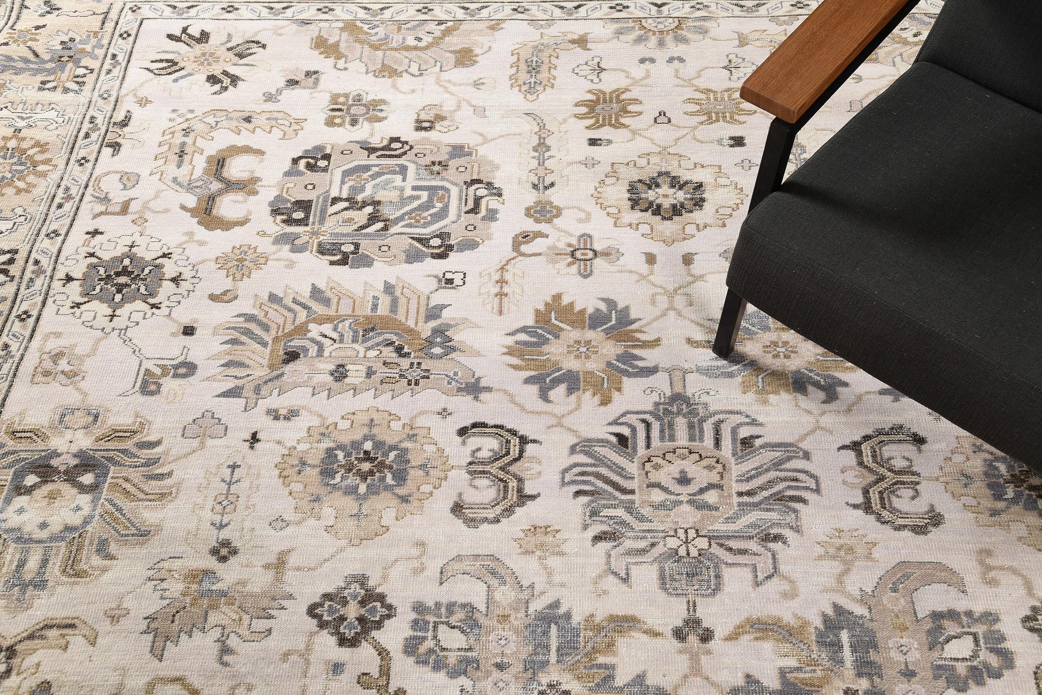 Hand-Knotted Mehraban Lykkelig, Domicile Collection For Sale