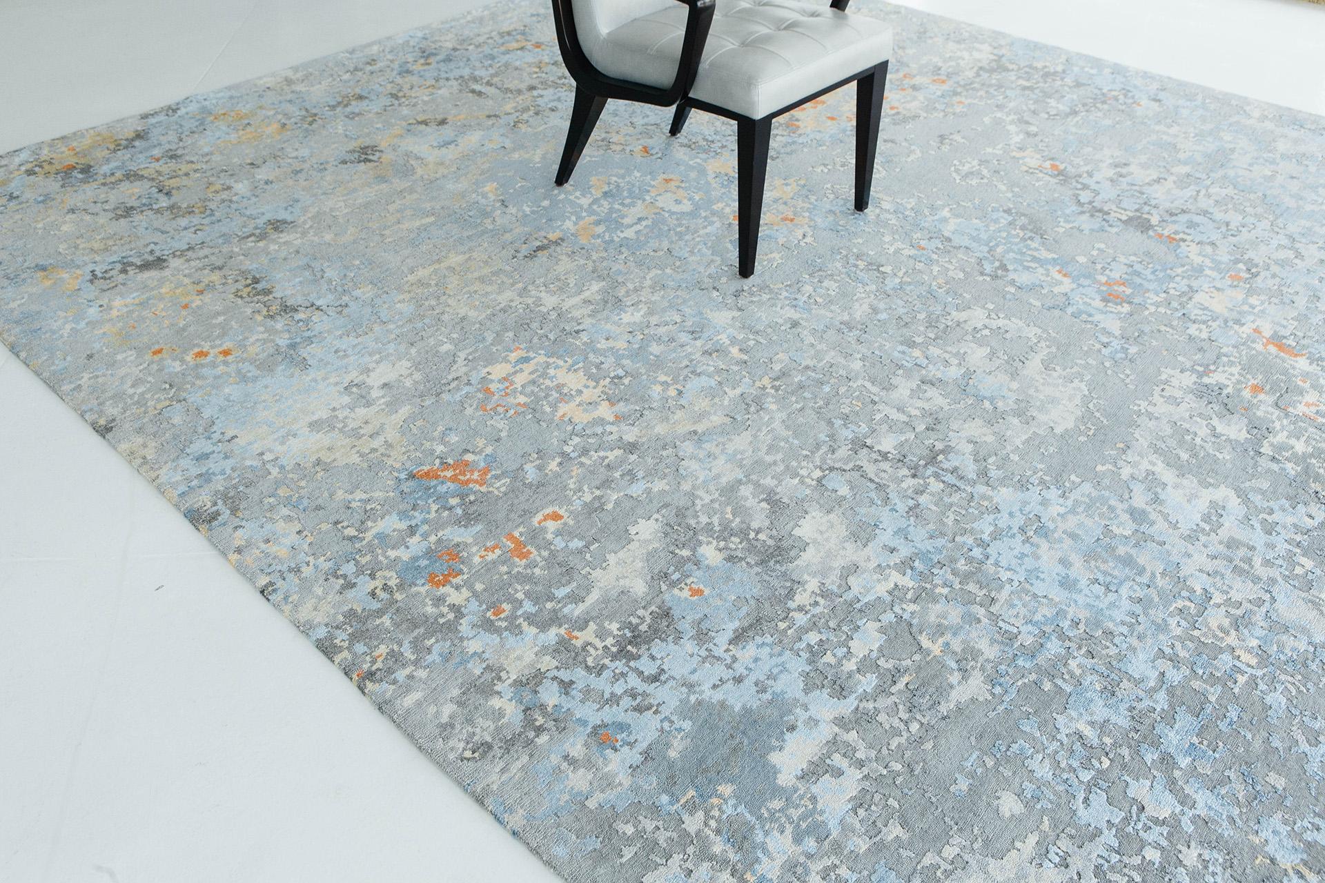 Mehraban Alfombra Venus de diseño moderno en relieve de seda de bambú Siglo XXI y contemporáneo en venta