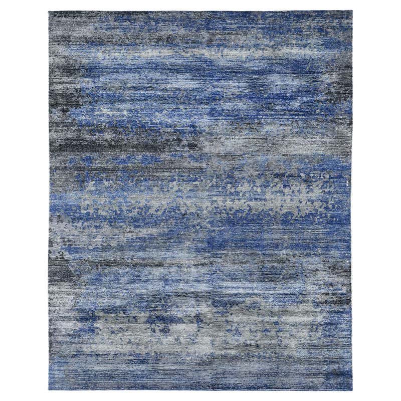 Mehraban Modern Design Bamboo Silk and Wool Ribbed Rug VITA For Sale at ...