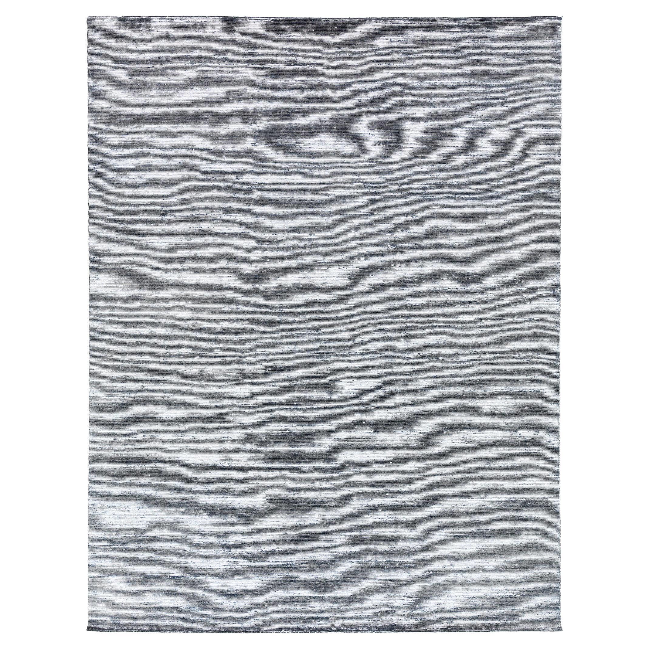 Mehraban Modern Design Bamboo Silk Ribbed Rug Vita For Sale