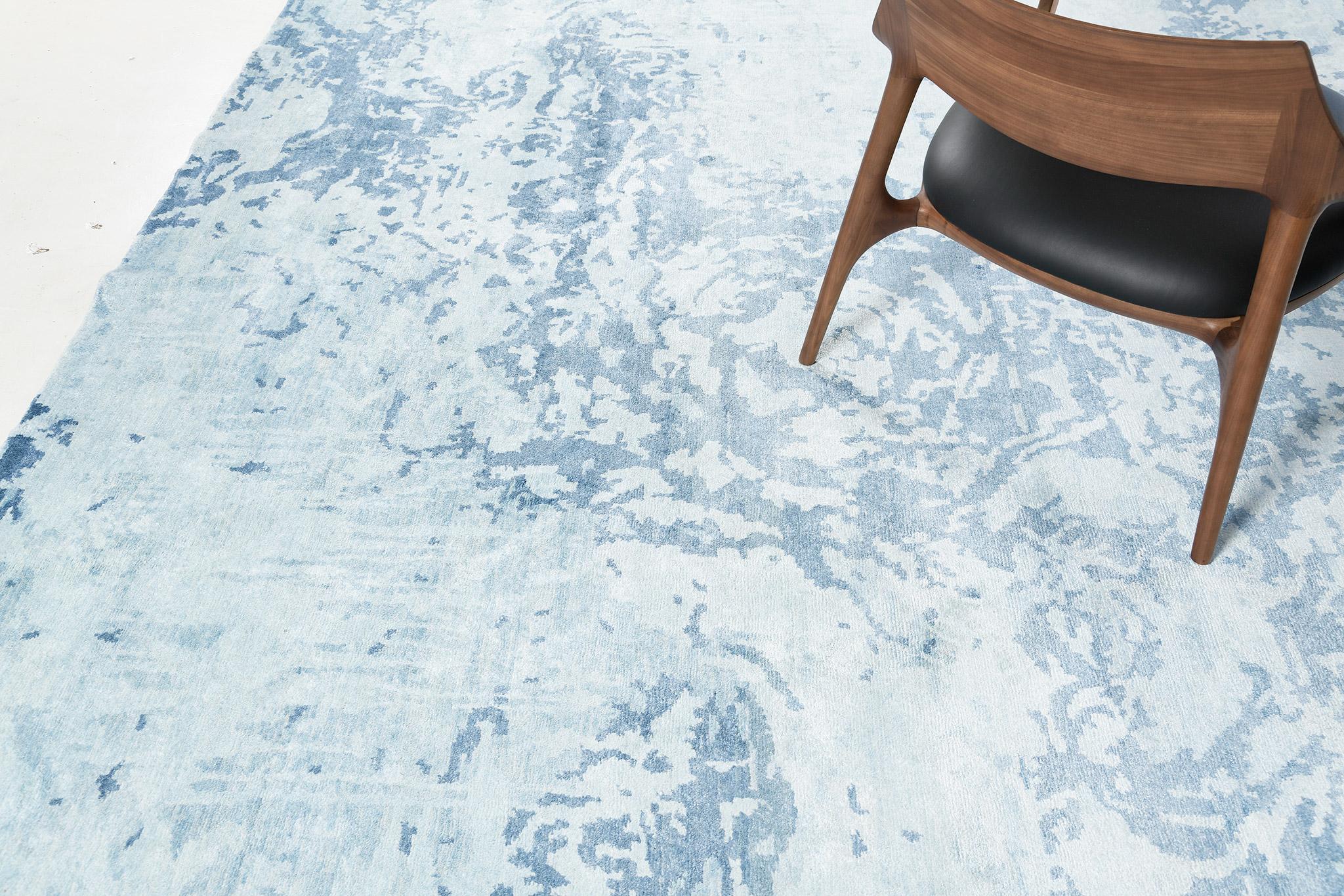 Mehraban Rugs, Tappeto in seta di bambù dal design moderno A1900 in vendita 4