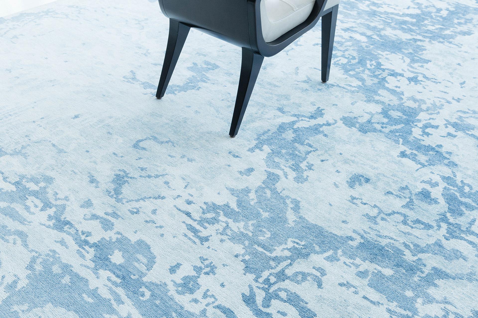 XXI secolo e contemporaneo Mehraban Rugs, Tappeto in seta di bambù dal design moderno A1900 in vendita