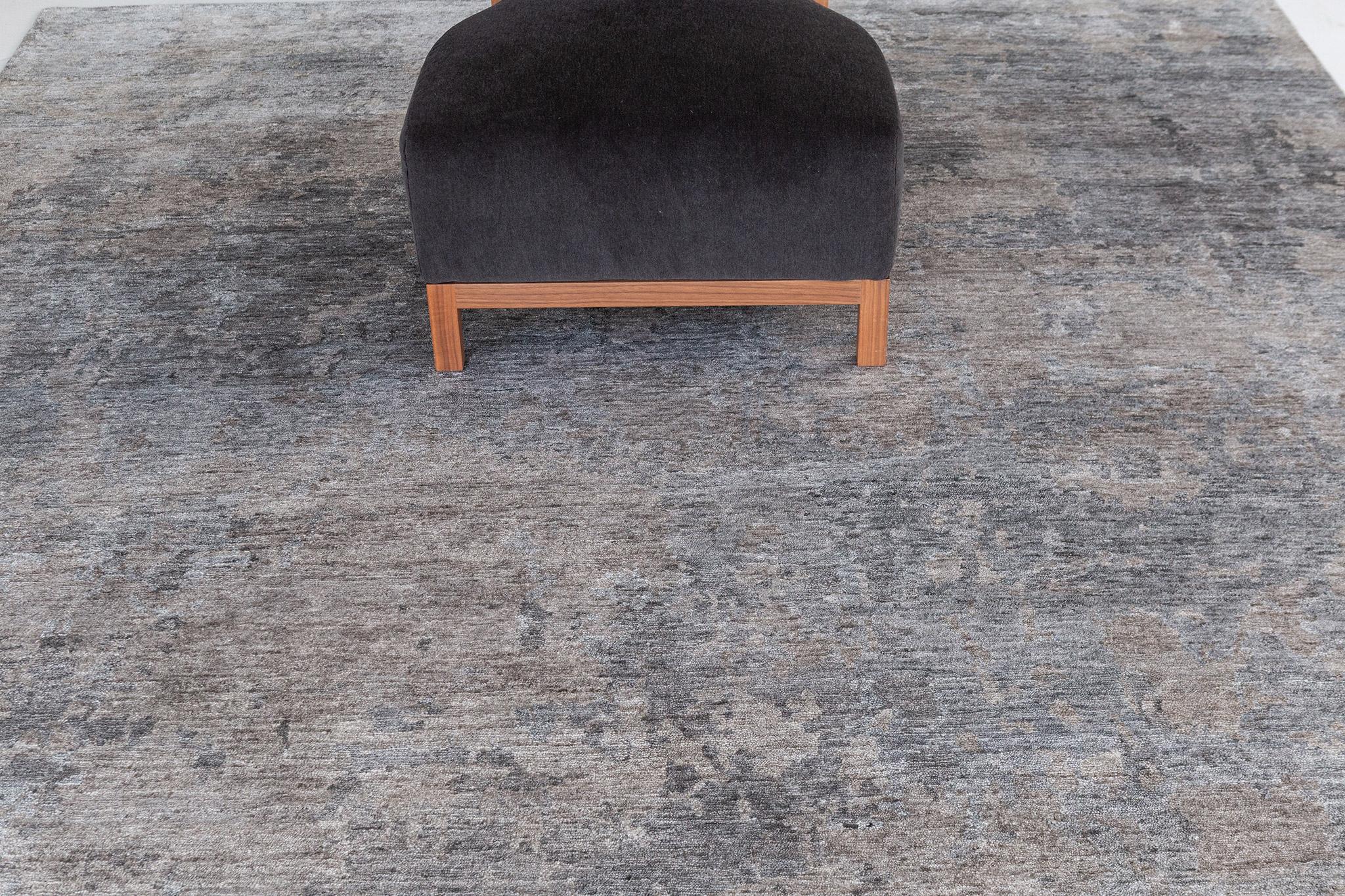 Mehraban Rugs, Tappeto in seta di bambù dal design moderno A2007 in vendita 6