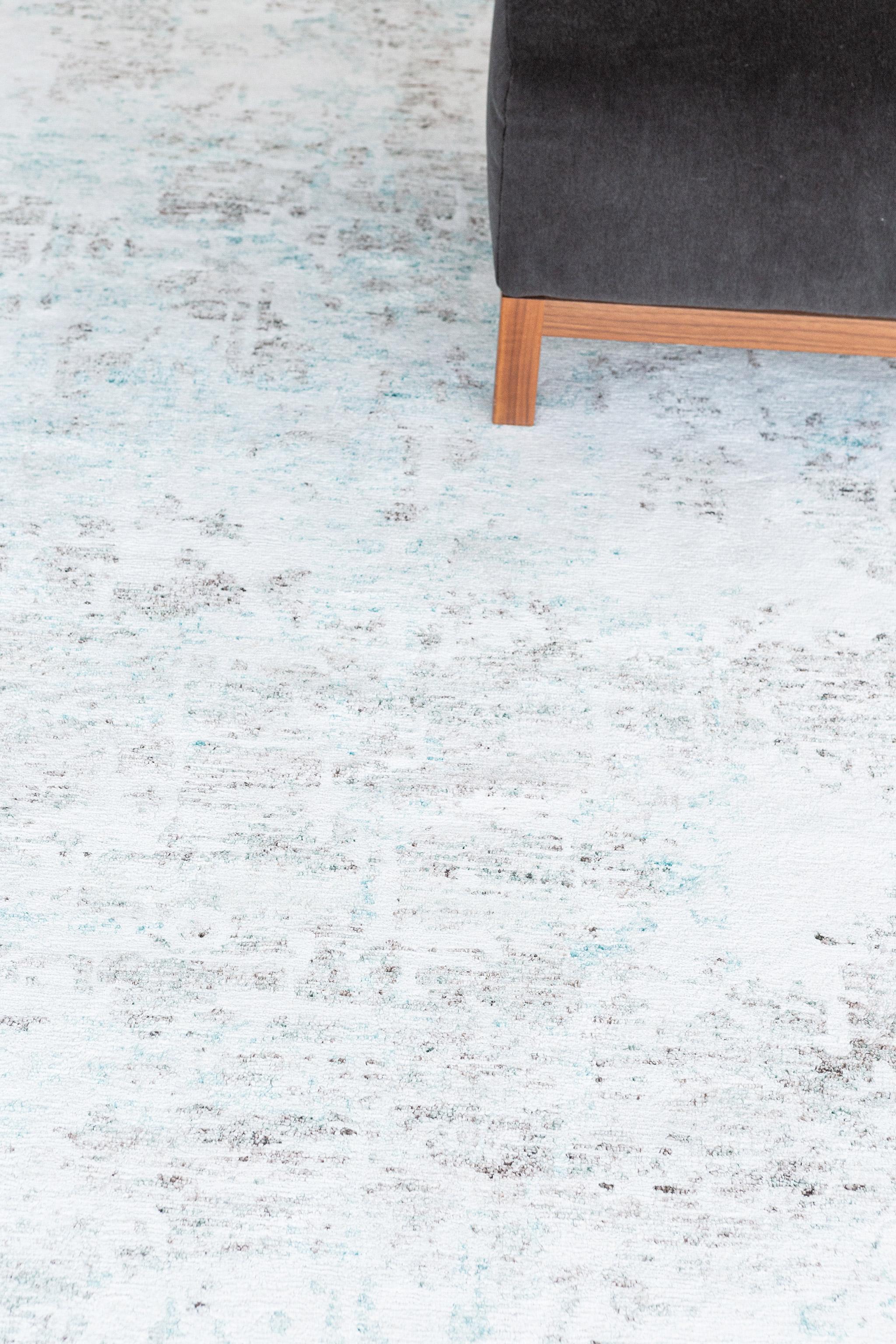 XXI secolo e contemporaneo Mehraban Rugs, Tappeto in seta di bambù dal design moderno A2010 in vendita