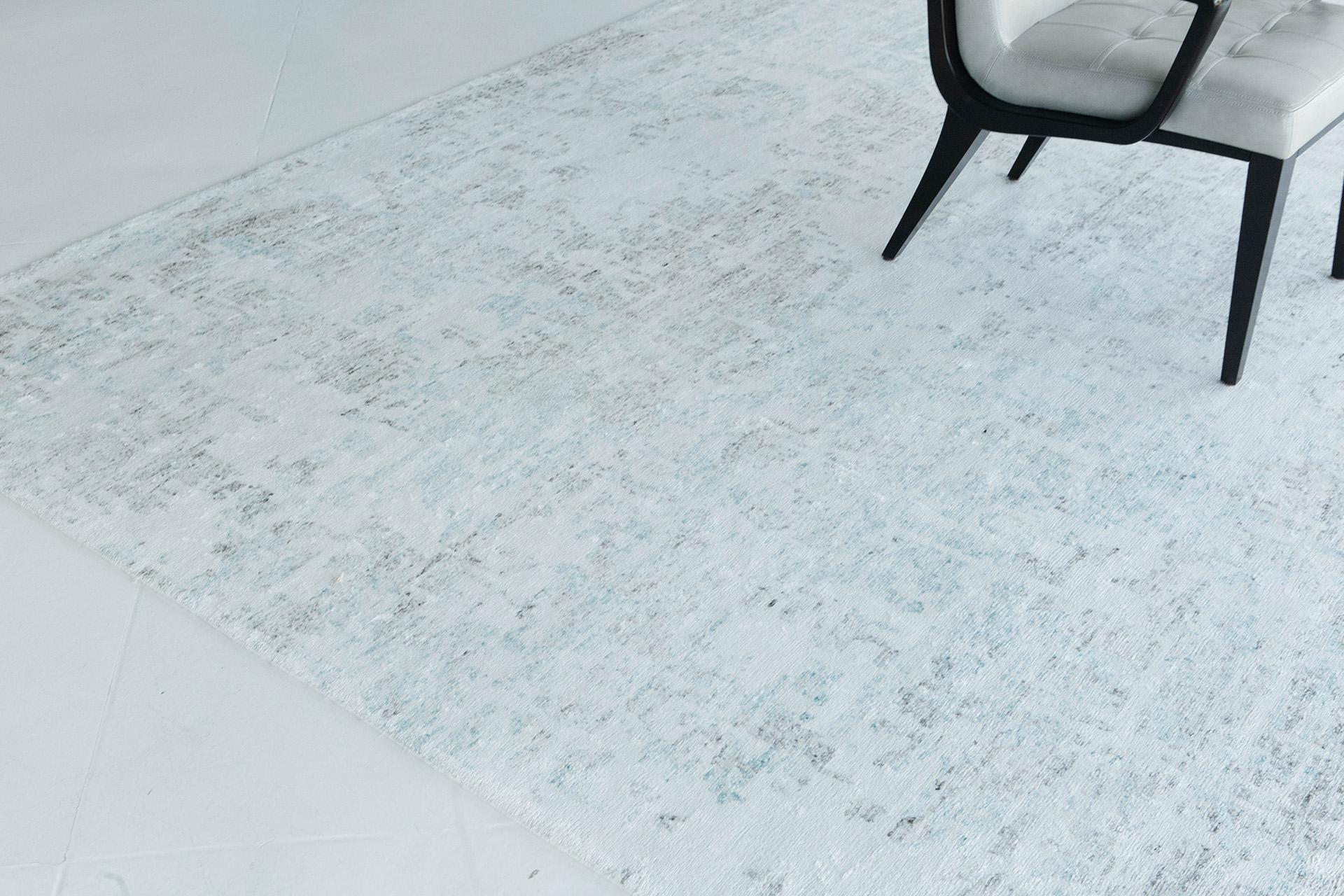 XXI secolo e contemporaneo Mehraban Rugs, Tappeto in seta di bambù dal design moderno A2010 in vendita