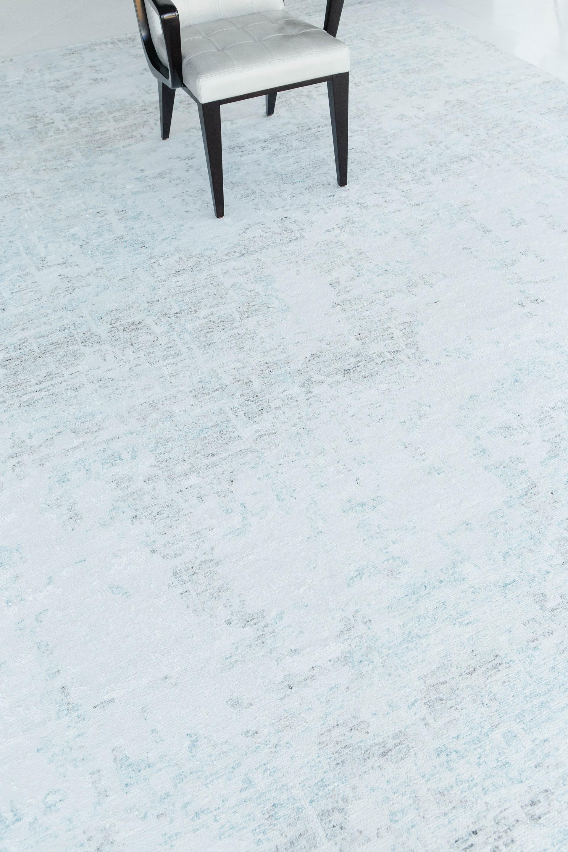 XXI secolo e contemporaneo Mehraban Rugs, Tappeto in seta di bambù dal design moderno A2010 in vendita