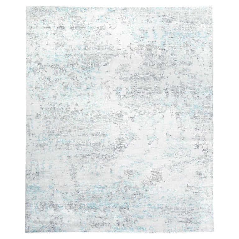 Mehraban Modern Design Bamboo Silk Rug A2010 For Sale at 1stDibs