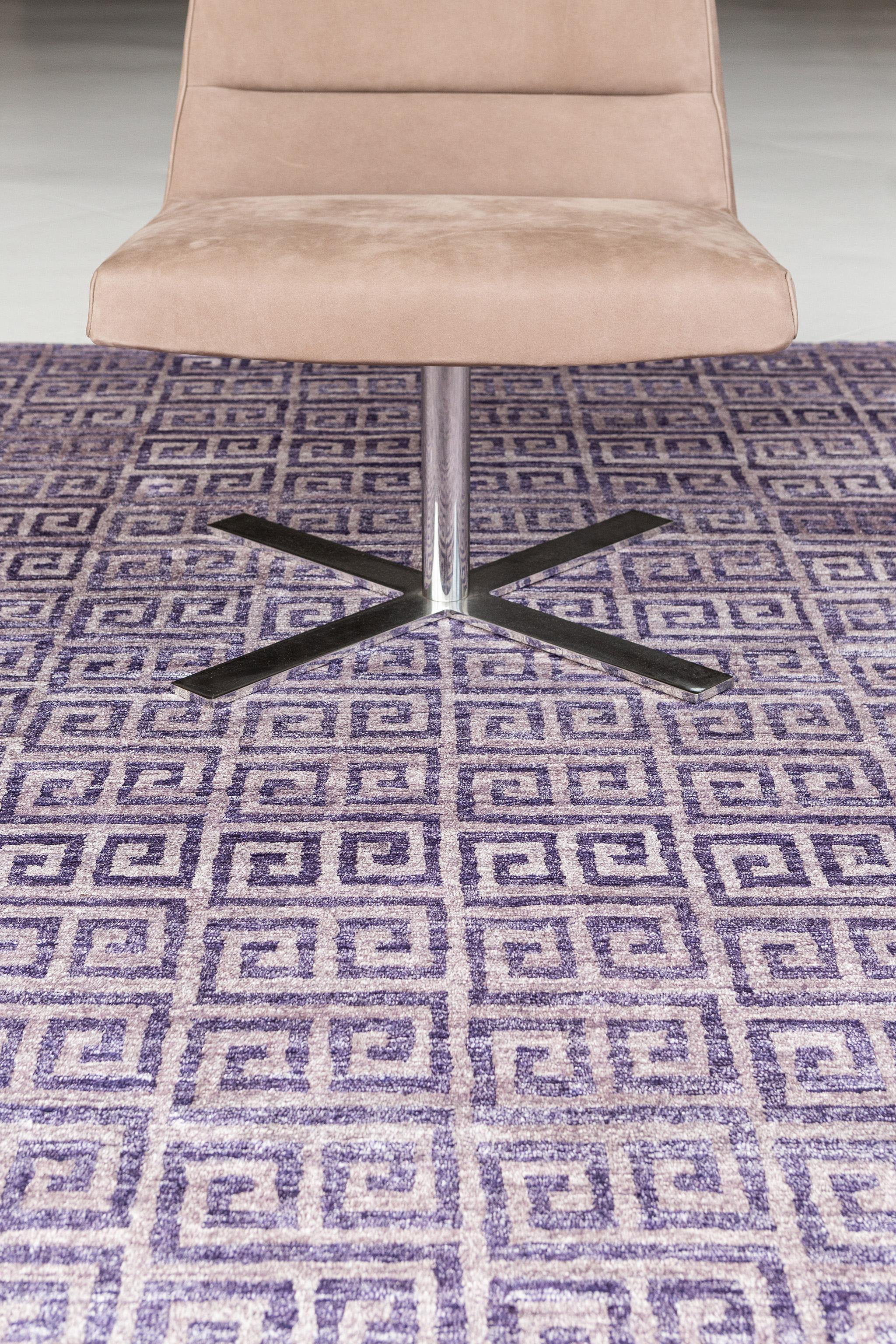 Mehraban Rugs, tappeto in seta di bambù dal design moderno, Cella in vendita 1