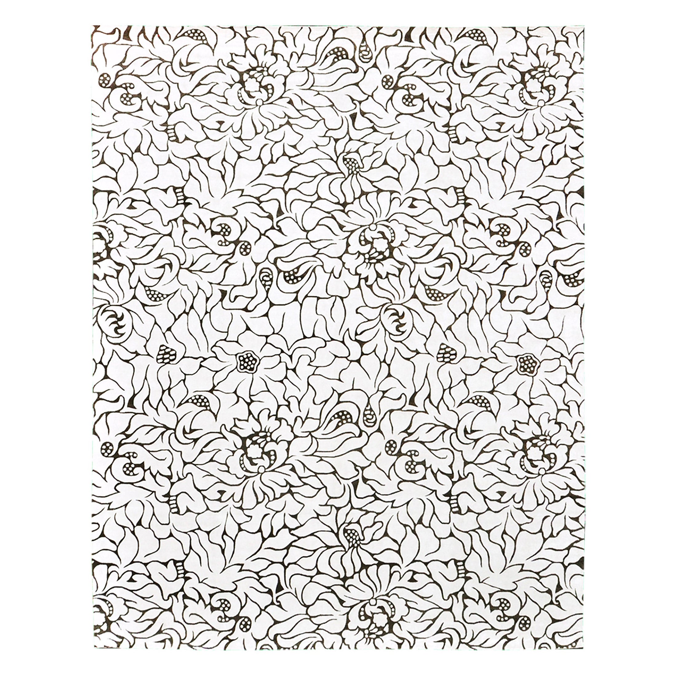 Mehraban Rugs di design moderno in seta di bambù Jardin