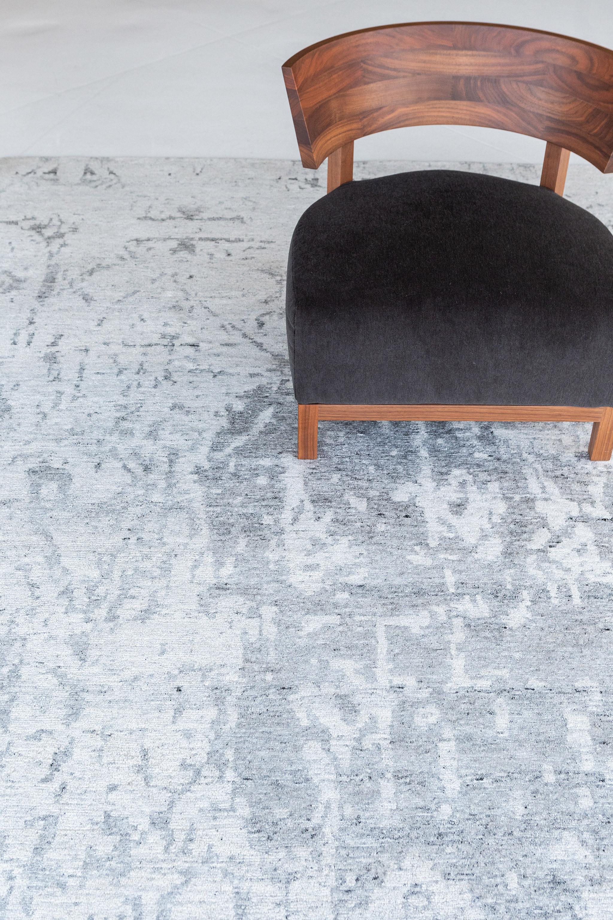 Indiano Mehraban Rugs di seta di bambù dal design moderno Maruti A1158 in vendita