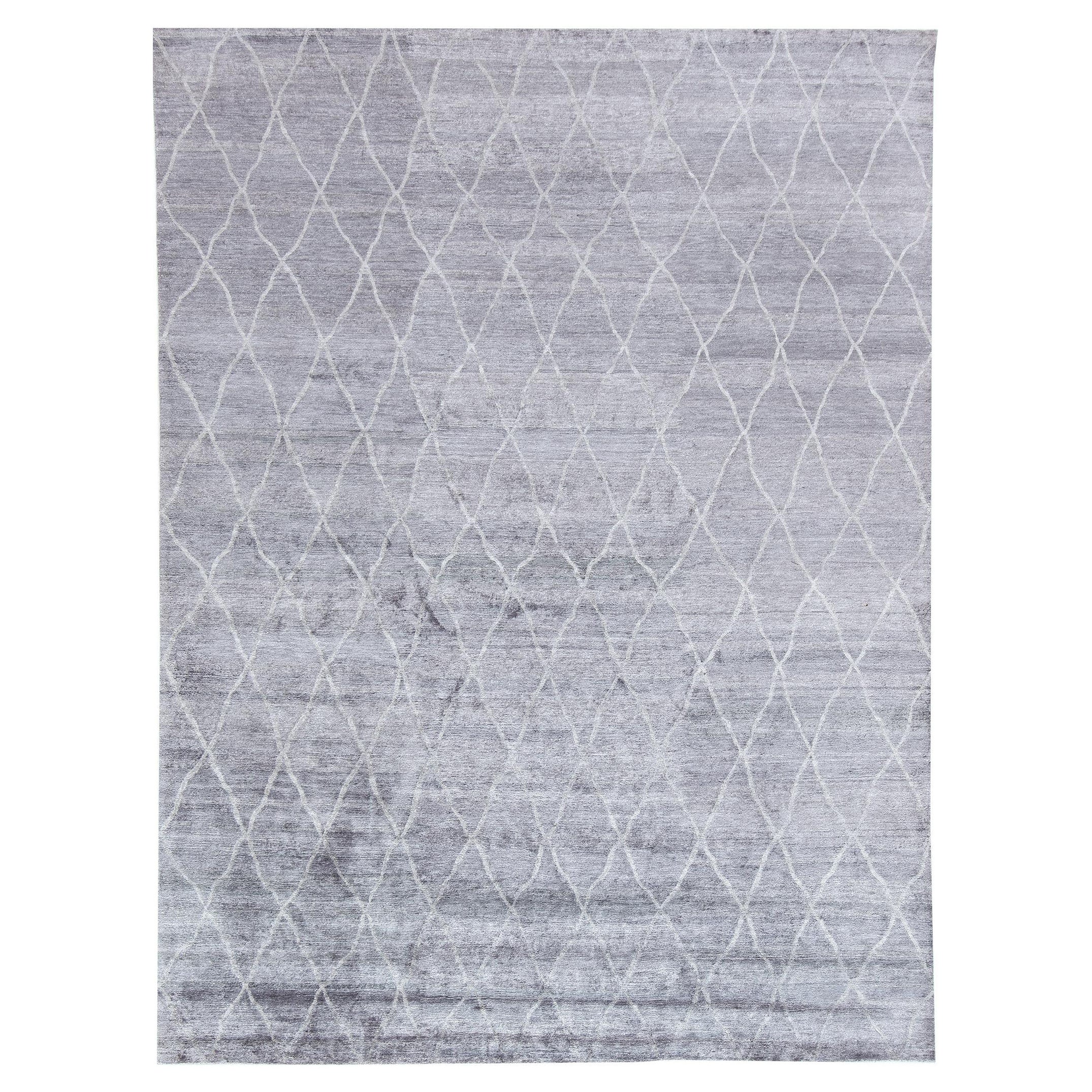 Mehraban Rugs, tappeto in seta di bambù dal design moderno, Palis