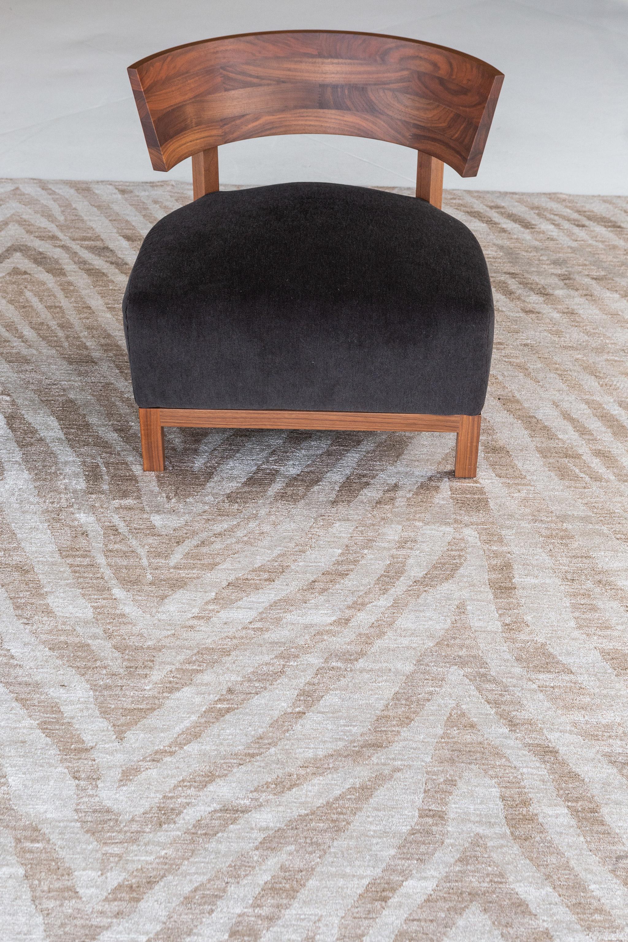 Seta Mehraban Rugs, Tappeto in seta di bambù dal design moderno Zuri in vendita