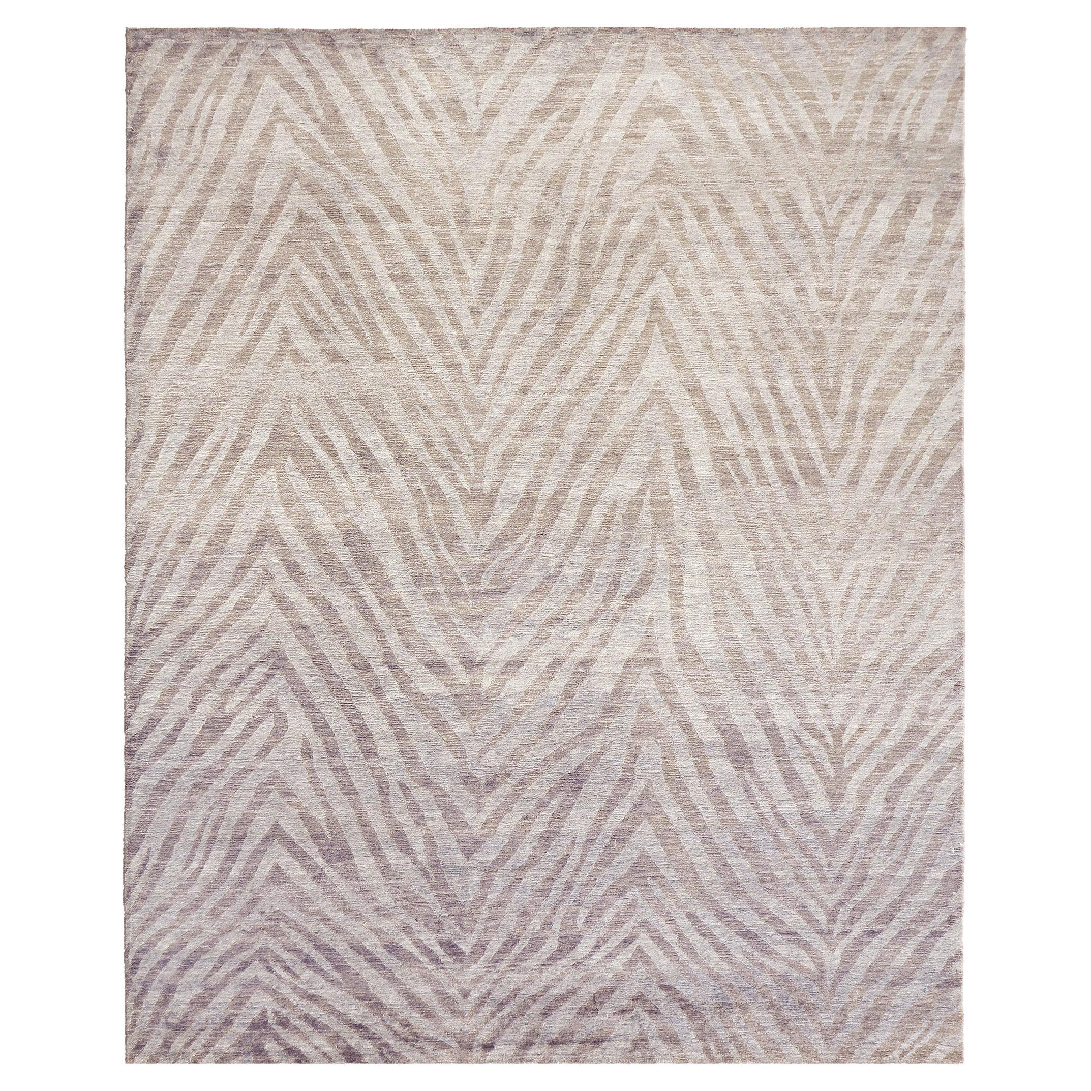 Mehraban Rugs, Tappeto in seta di bambù dal design moderno Zuri