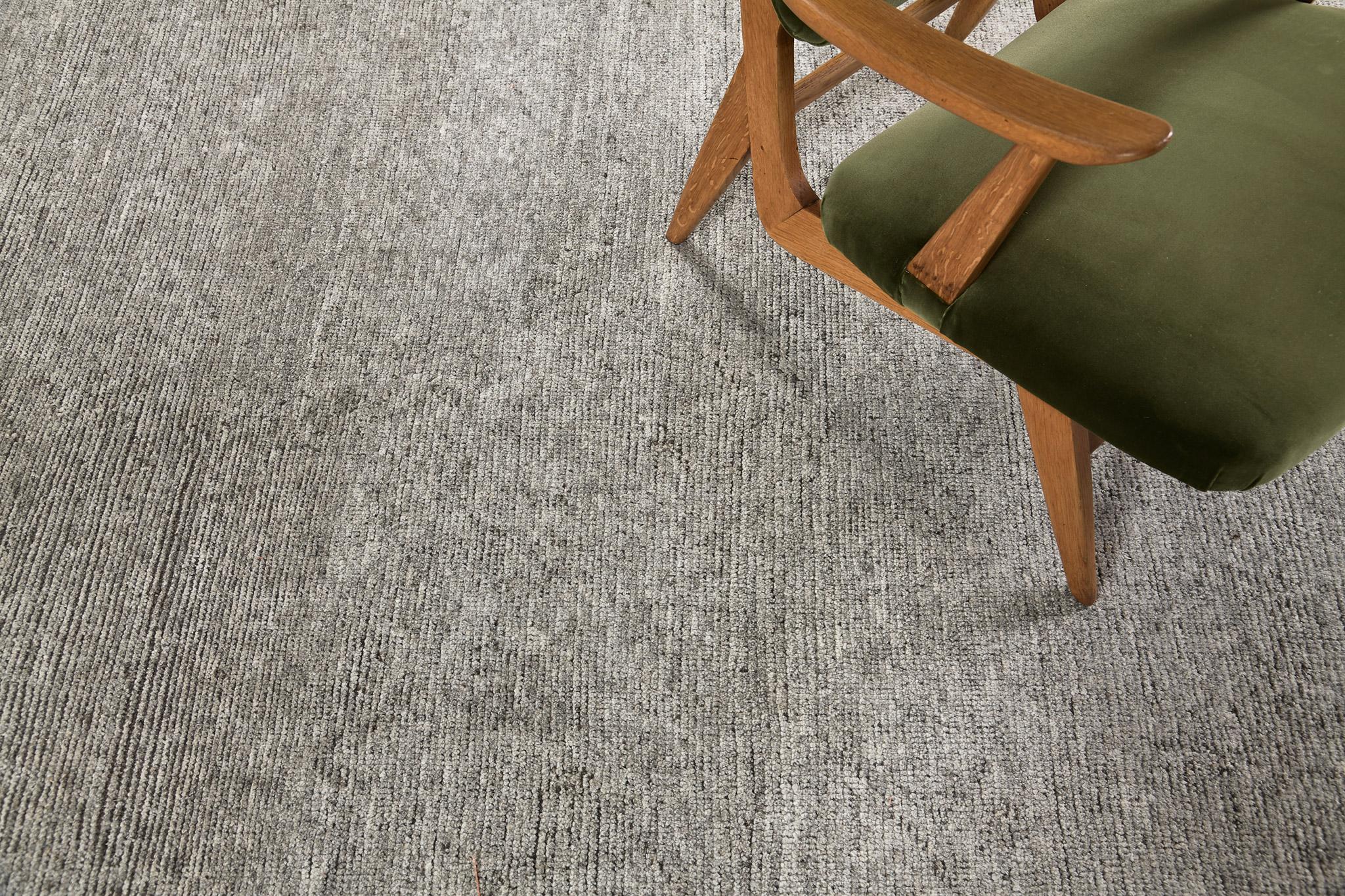 Mehraban Moderner gerippter Teppich aus Bambus, Seide und Wolle Vita im Zustand „Neu“ im Angebot in WEST HOLLYWOOD, CA