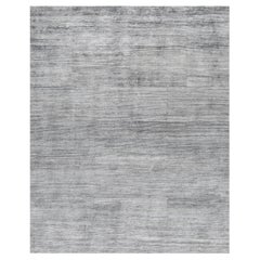 Mehraban Modern Design Bamboo Silk & Wool Ribbed Rugs Vita