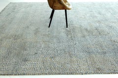 Mehraban Modern Design Mezzo Collection Wool & Silk Embossed Rug ESK404