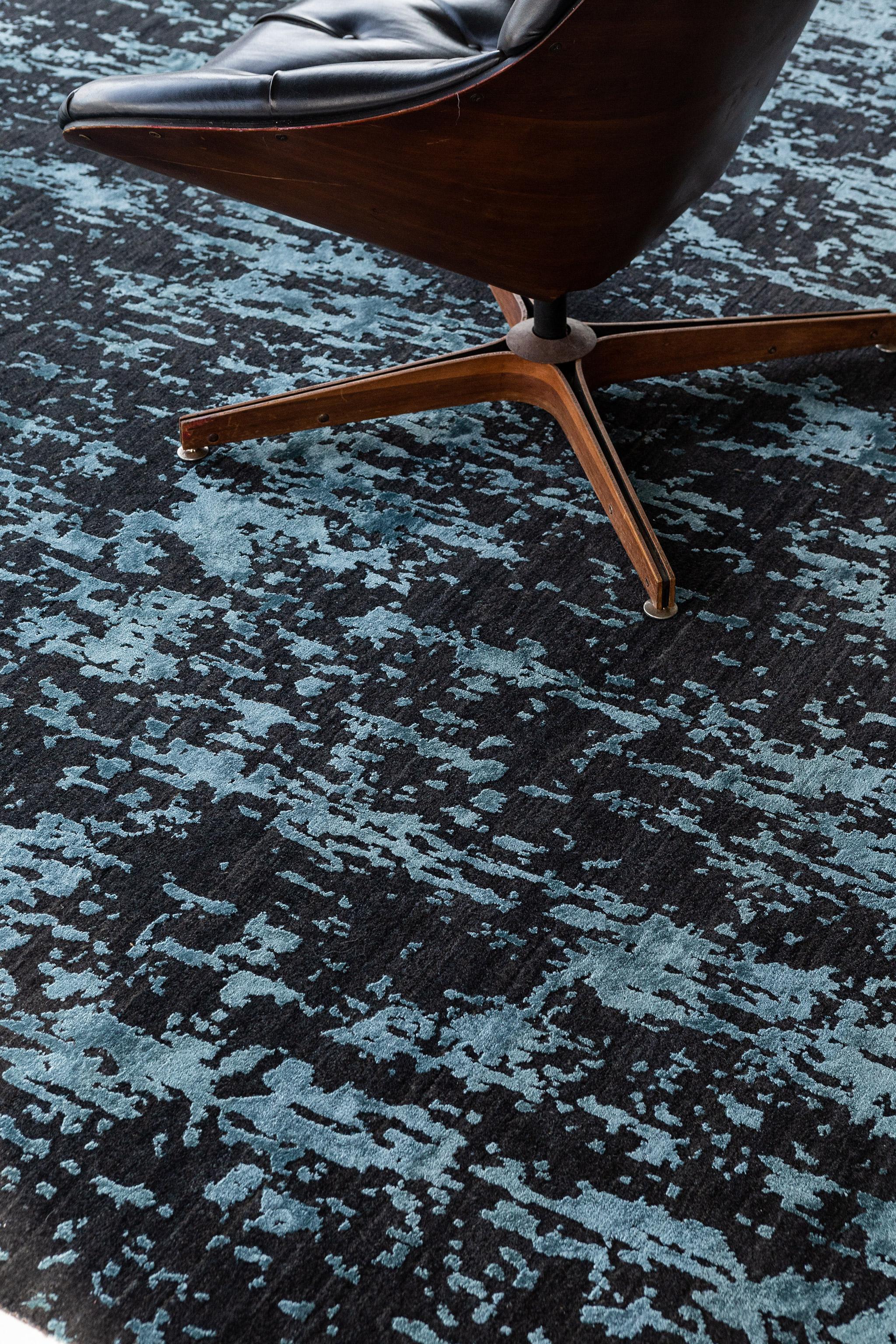 Mehraban Modern Design Mezzo Kollektion Teppich aus Wolle und Seide mit Prägung ESK409 im Angebot 5