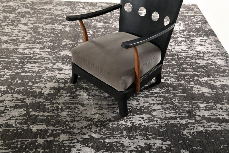 Mehraban Modern Design Mezzo Collection Wool and Silk Embossed Rug ...