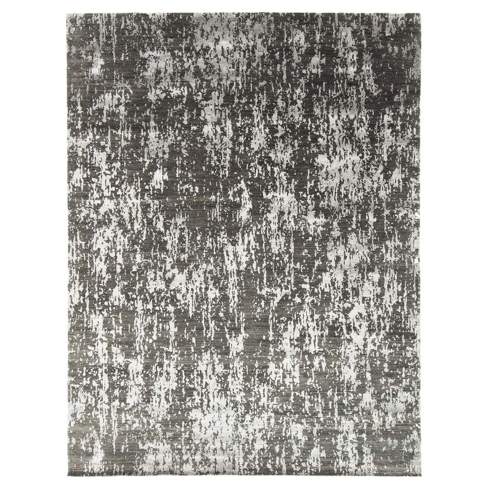 Modern Design Mezzo Collection Wool and Silk Embossed Rug from Mehraban ...