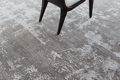 Mehraban Modern Design Mezzo Collection Wool & Silk Embossed Rug ESK431