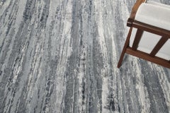 Mehraban Modern Design Mezzo Collection Wool & Silk Embossed Rug ESK433